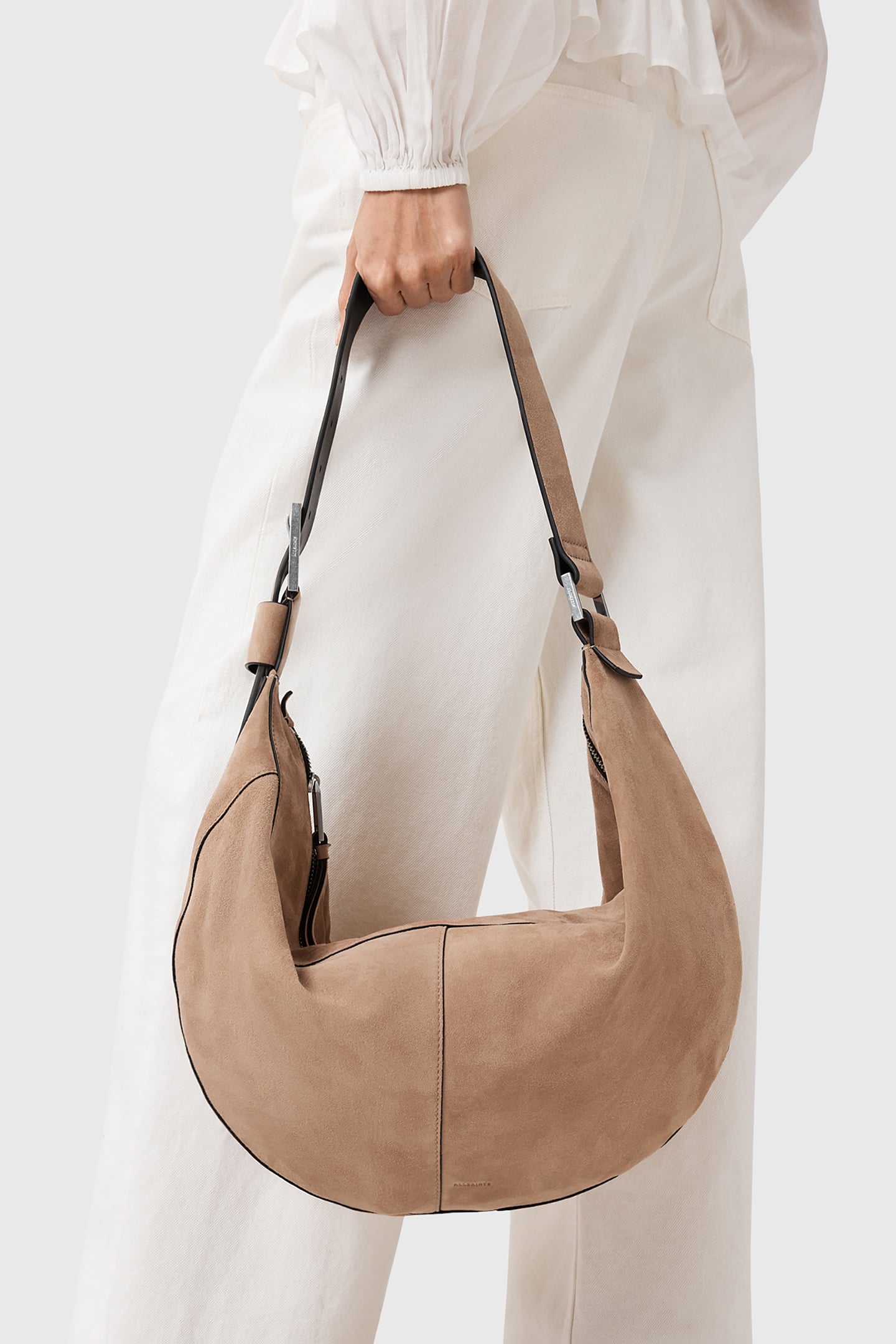 LUNA SUEDE SHLDR BAG MINK BROWN 1