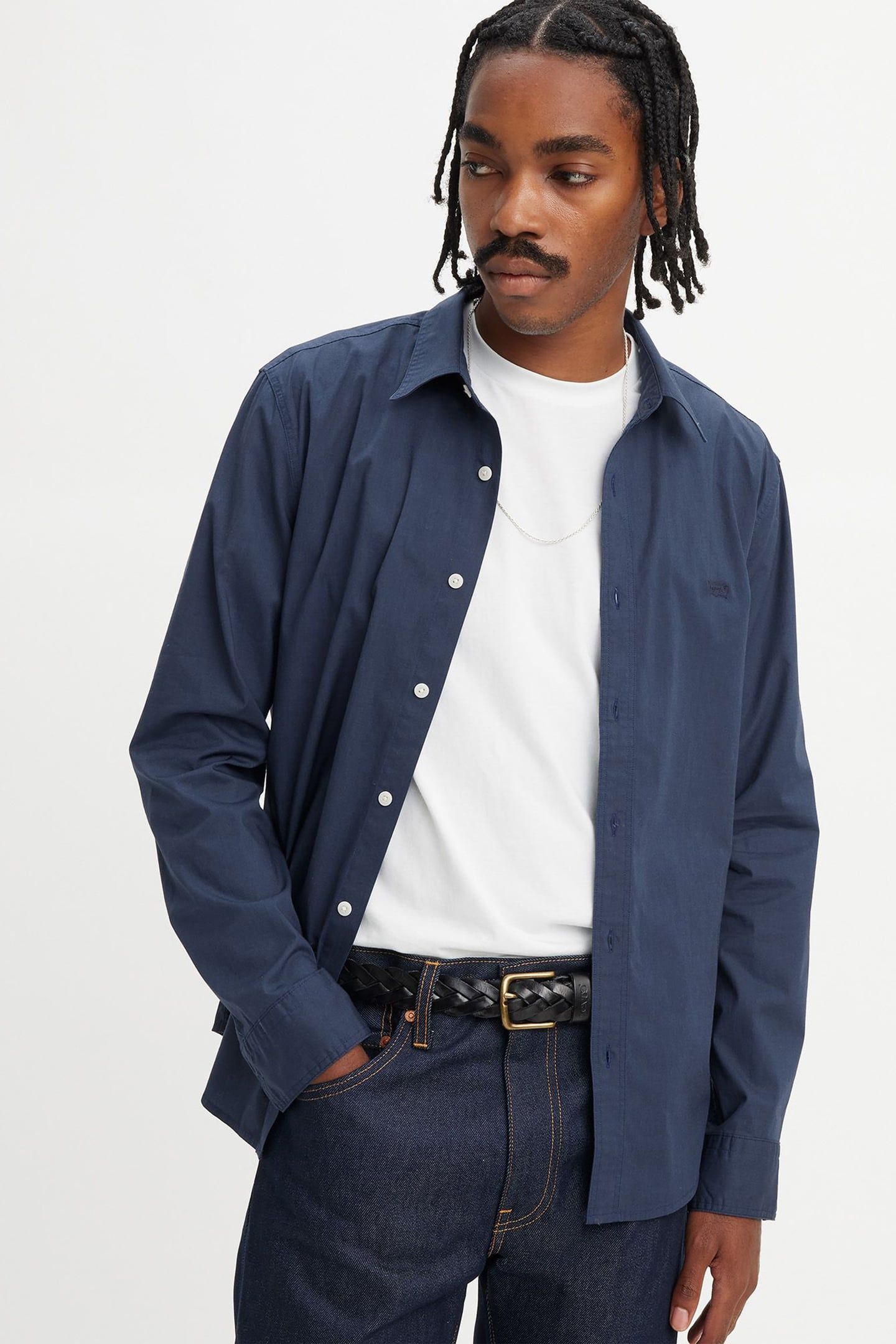 BATTERY HOUSEMARK SLIM FIT SHIRT BLUE 4