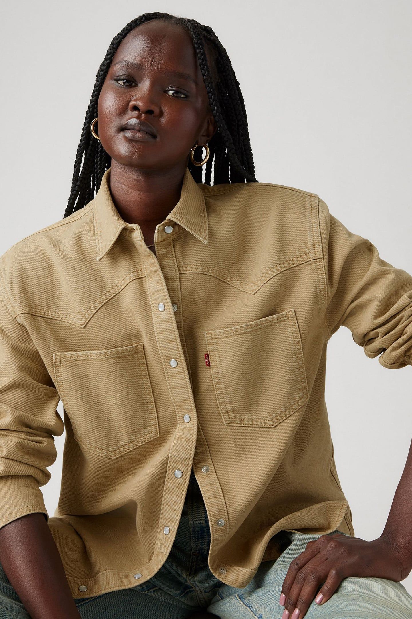 TEODORA WESTERN SHIRT TAN 4