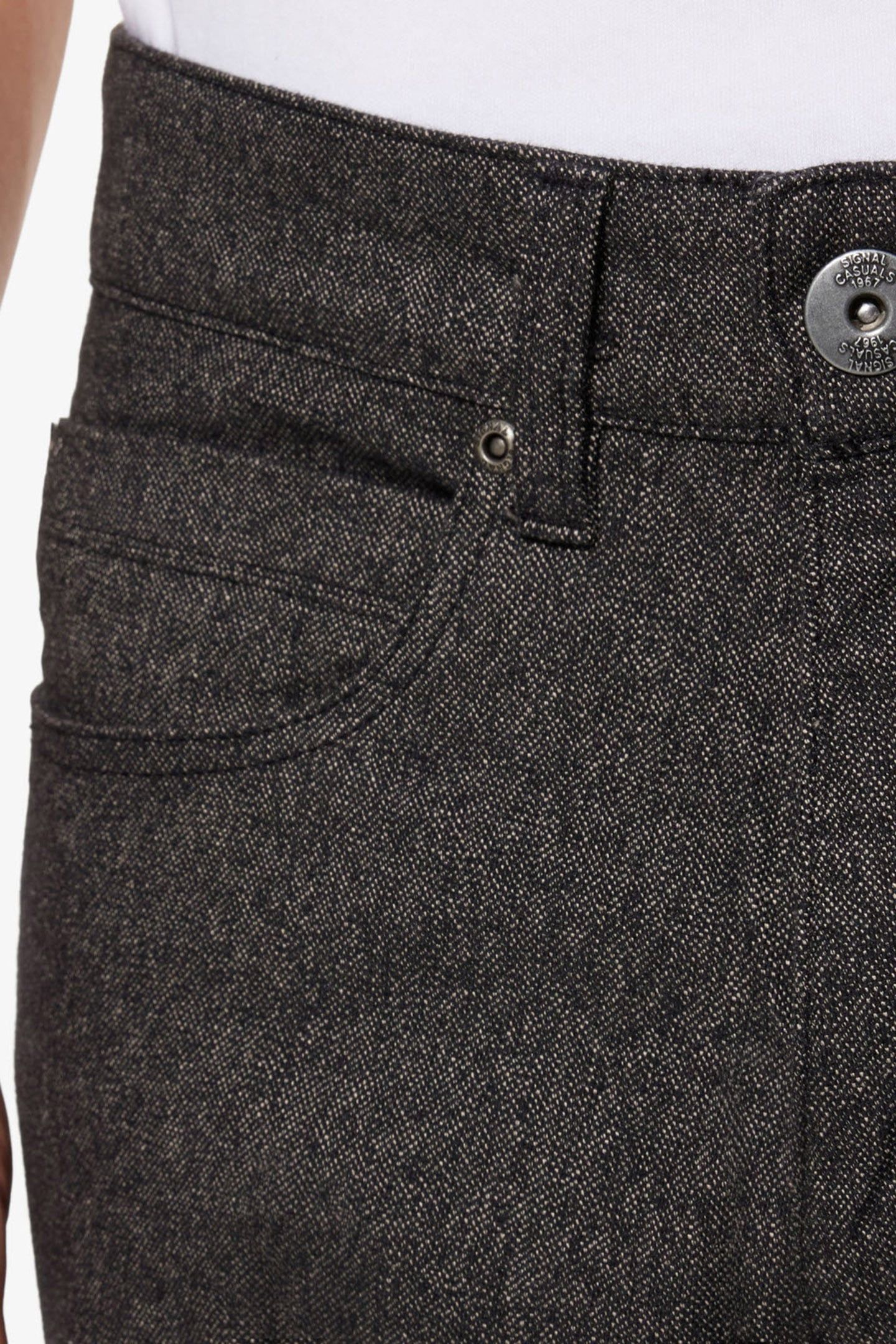ODAMSI WOOL LOOK PANTS BLACK 6