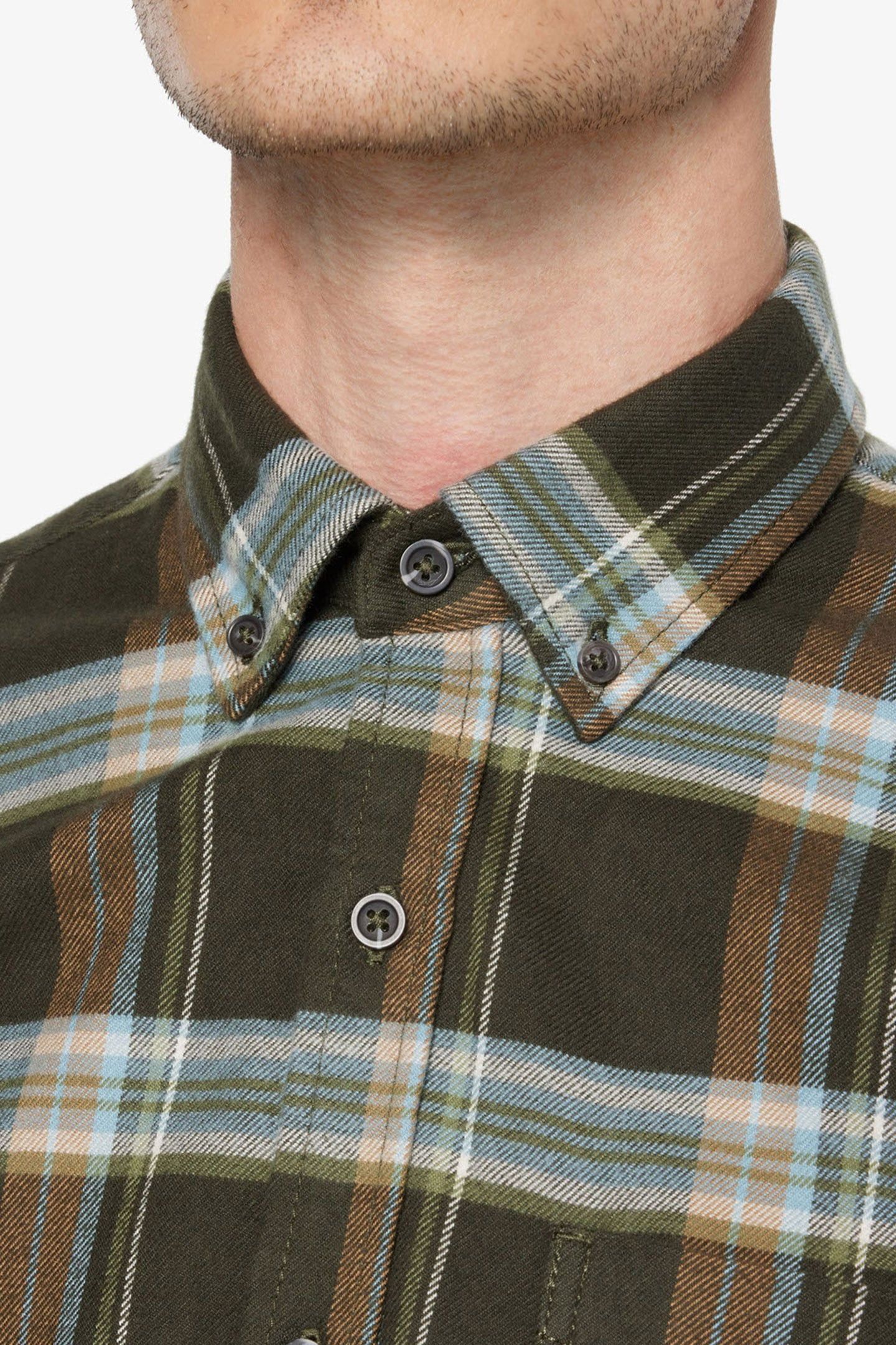 SONNYSI FLANNEL CHECK L/S SHIRTS FULL GREEN 6