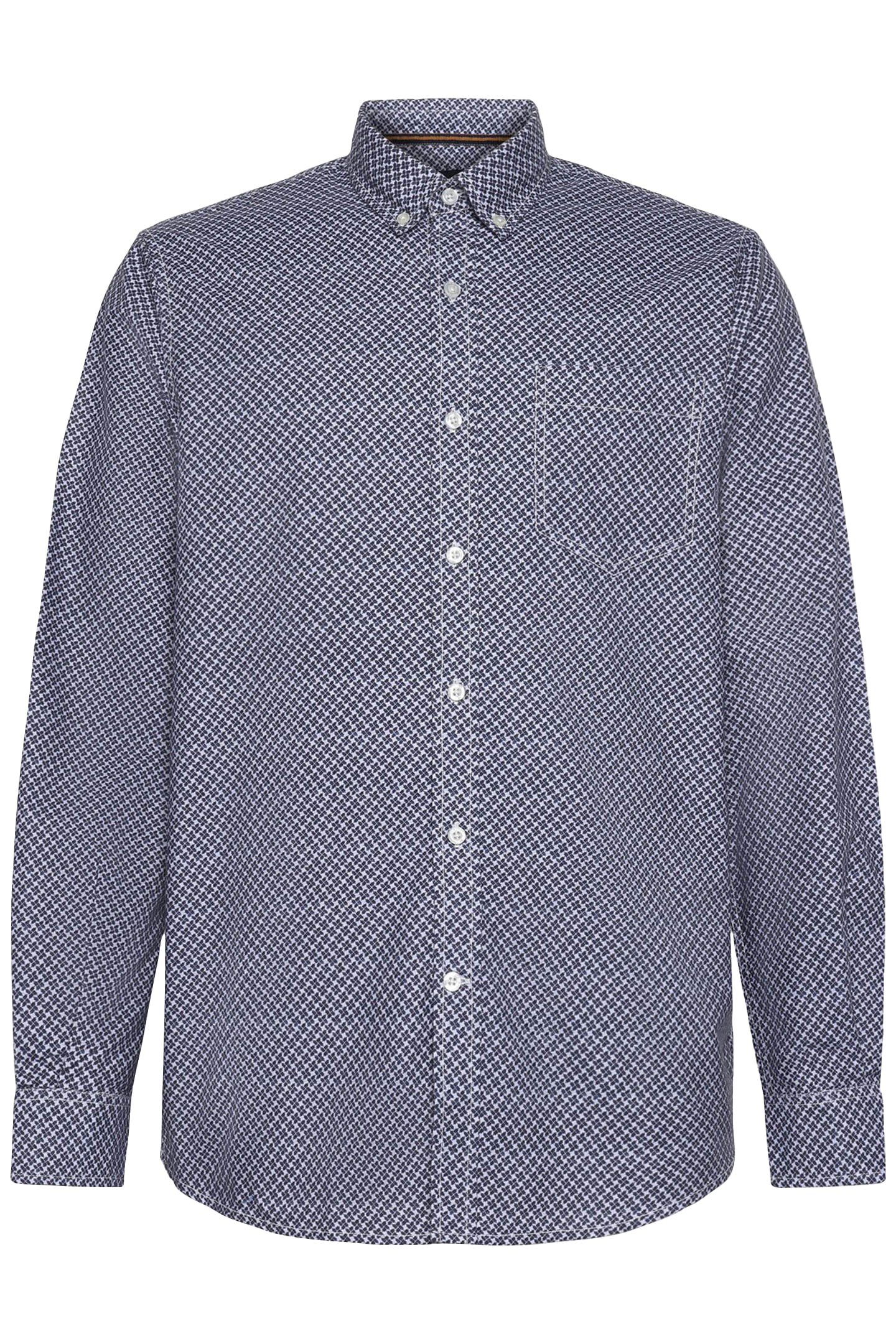 CARTERSI PRINT OXF L/S SHIRTS DEEP MARINE 1