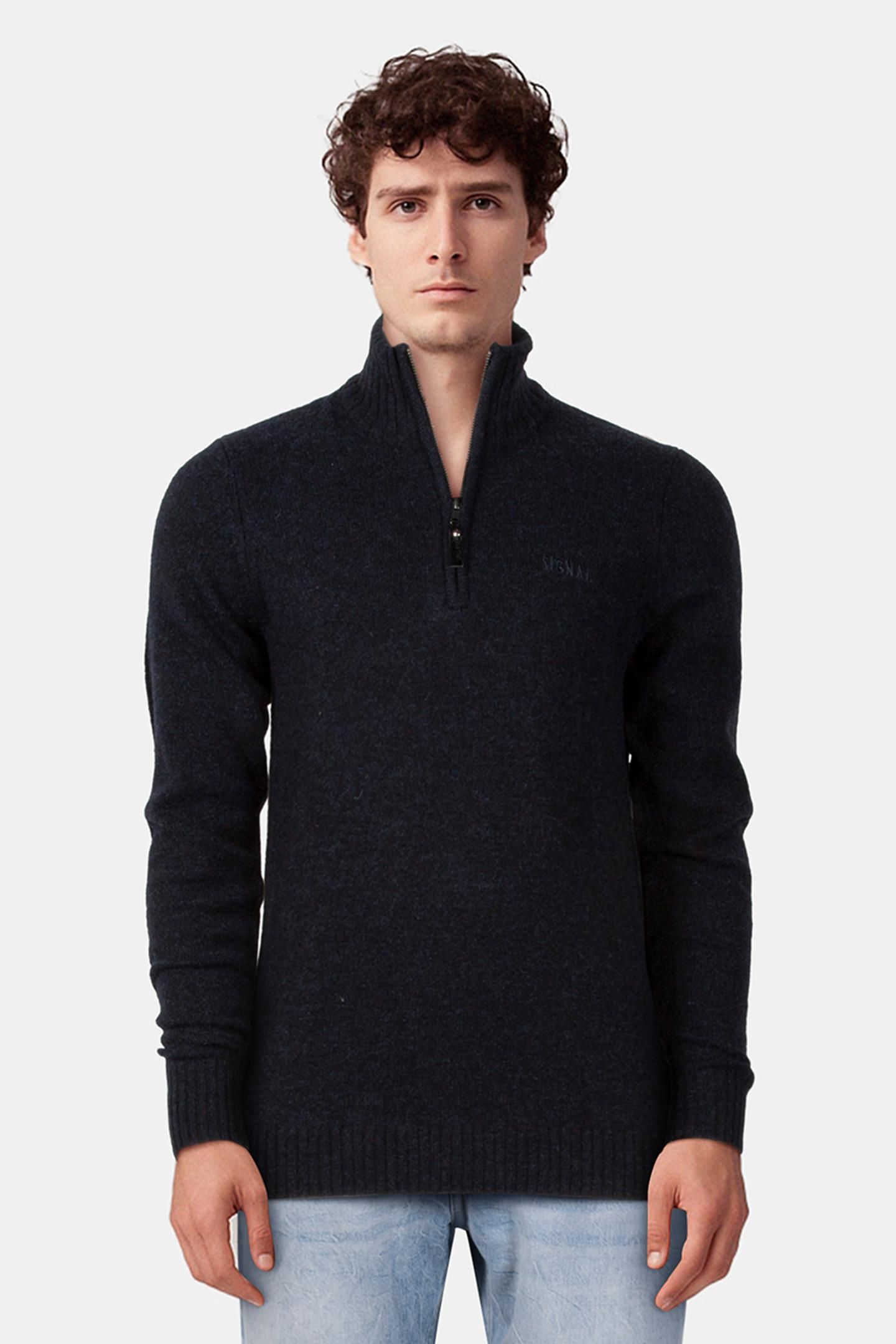 LOUSI KM F24 KNIT DUKE BLUE MELANGE 1