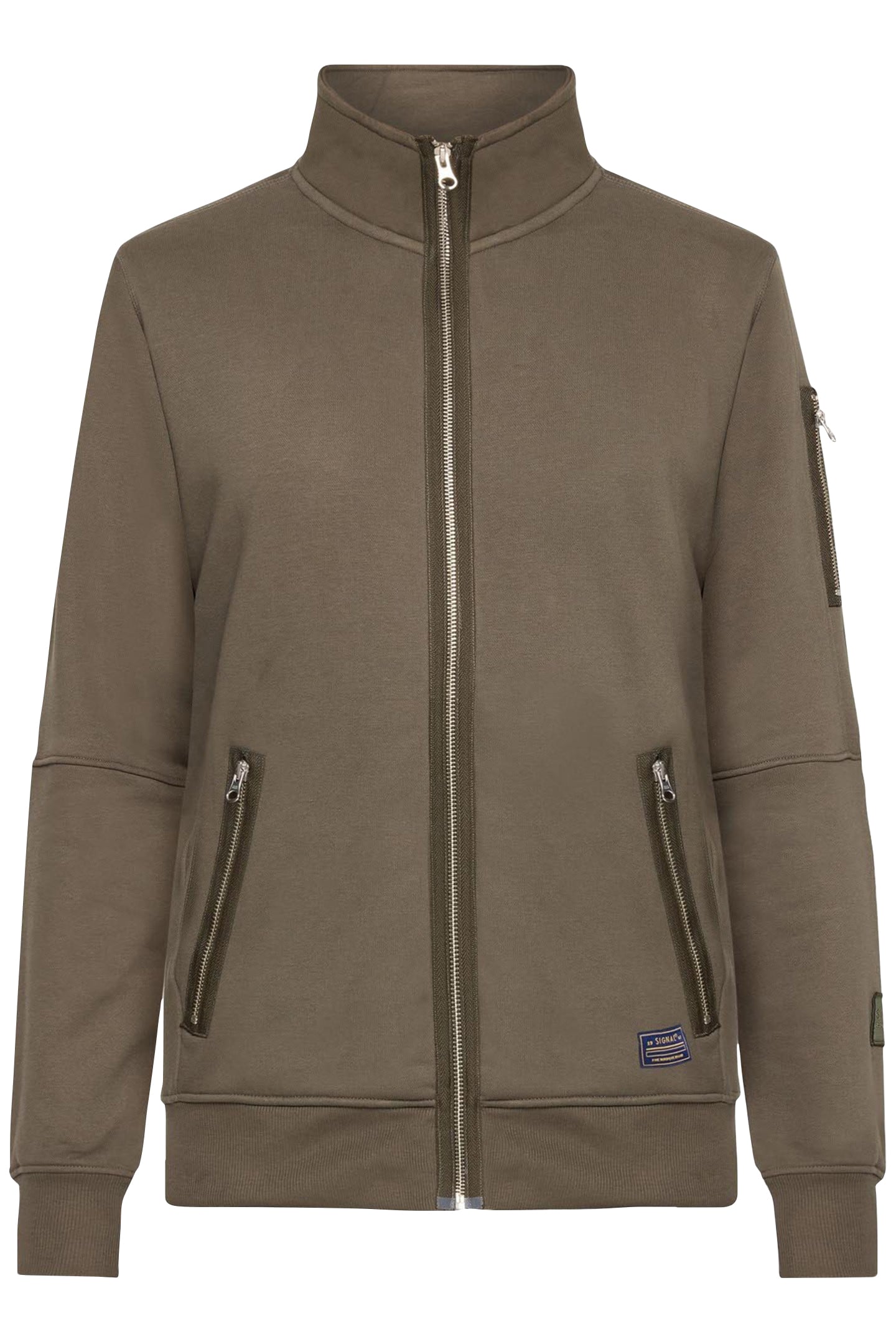 MIKKELSI ZIP CARDIGAN GREEN WOOD 4