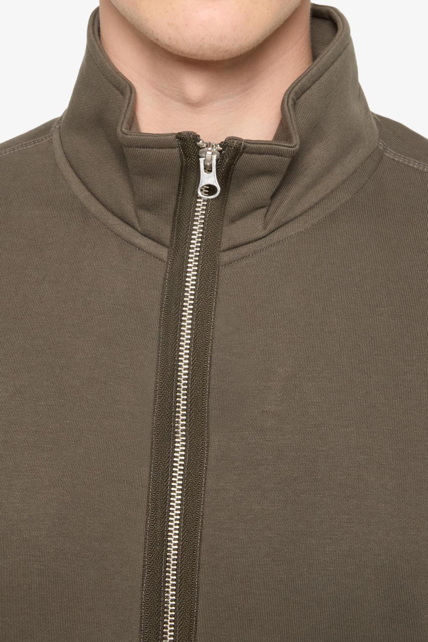 MIKKELSI ZIP CARDIGAN GREEN WOOD 6