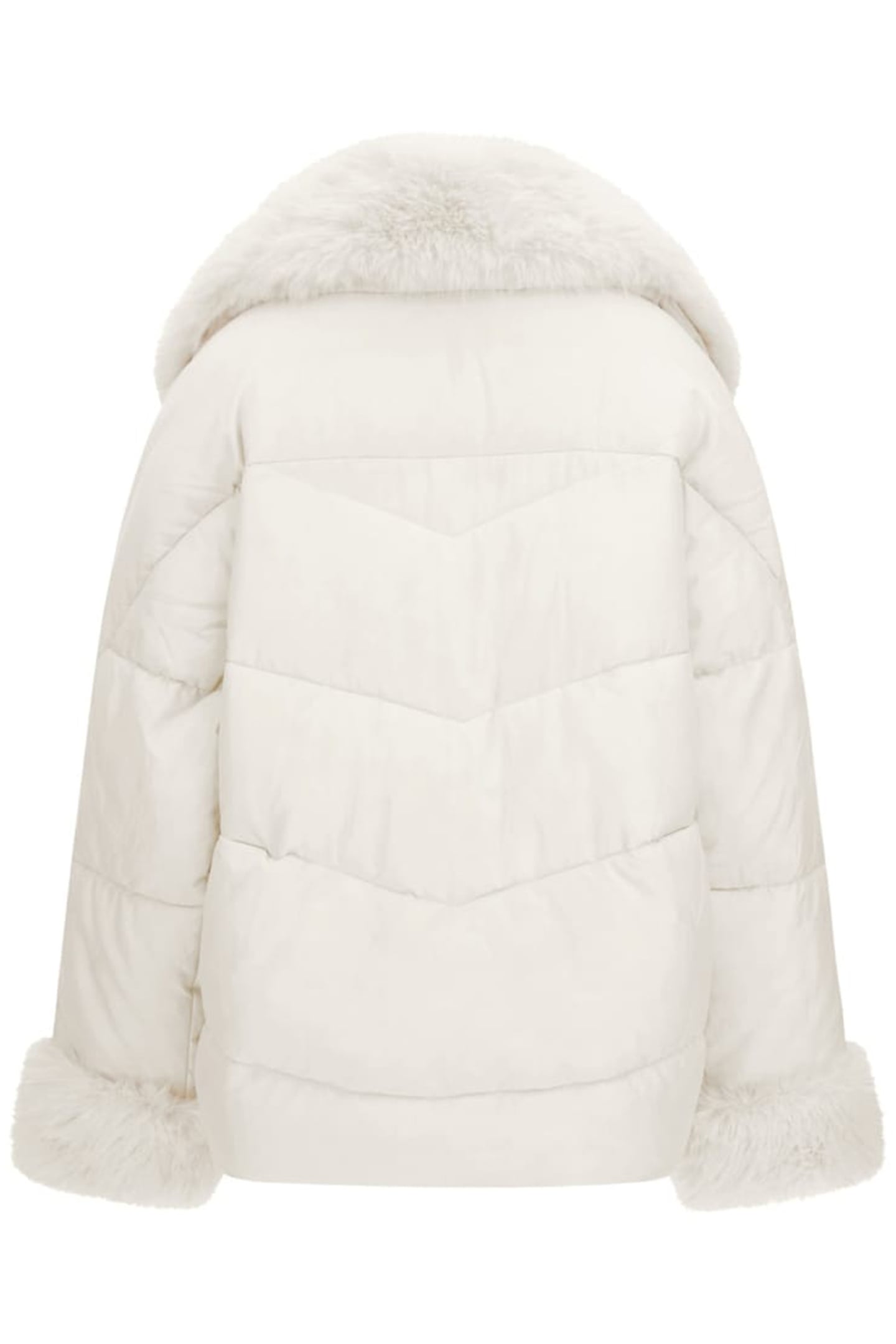 MARCIANO BY GUESS ZOE PUFFER JACKET PALE PEARL MULTI 4