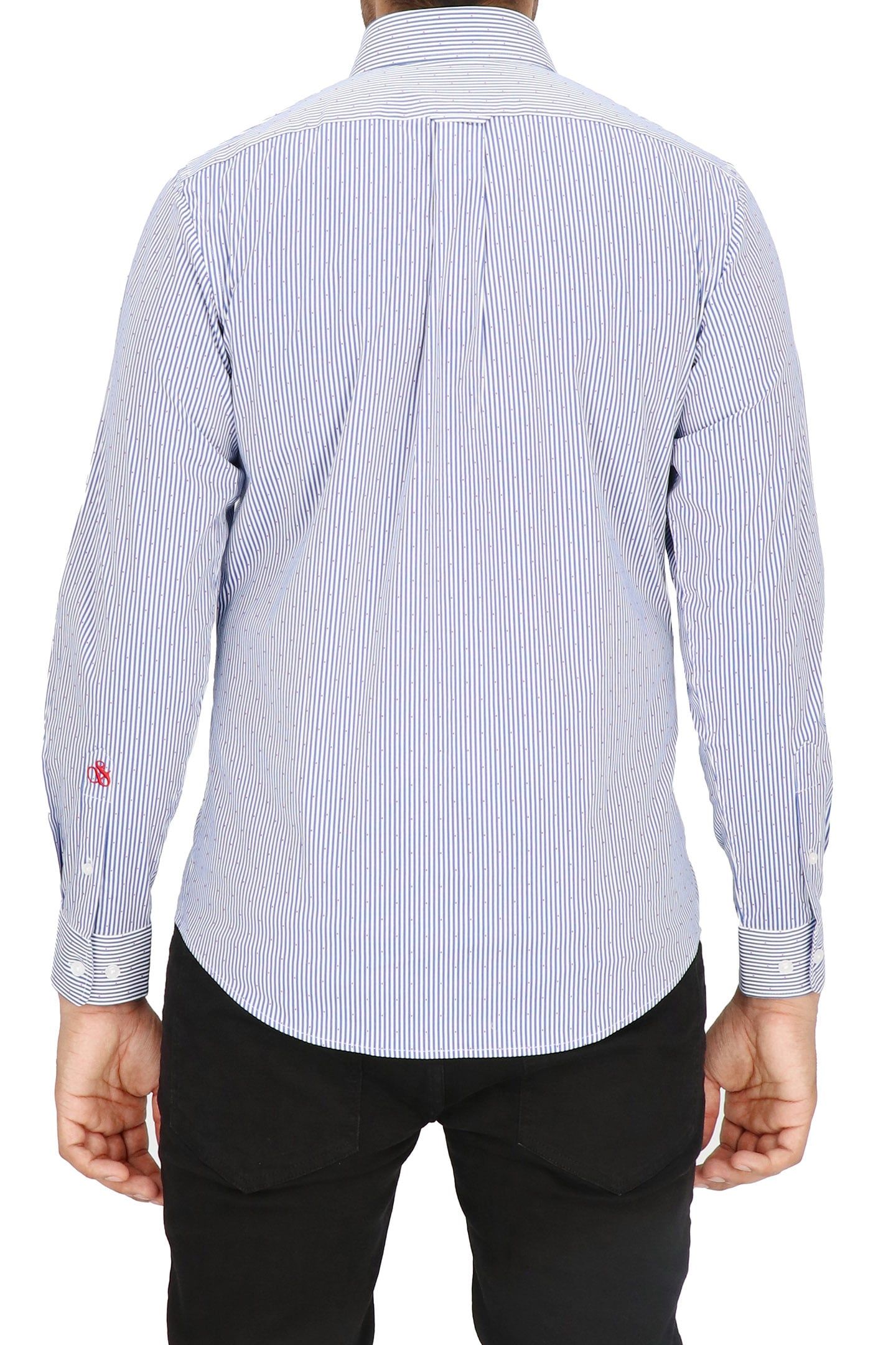 DRESS SHIRT WHITE/NAVY 2
