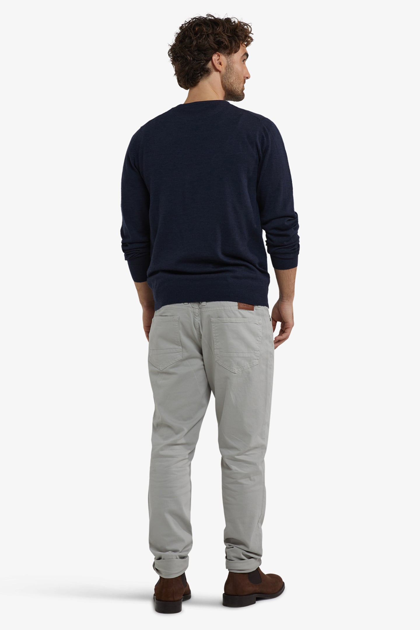 FINE MERINO C-NECK SWEATER NAVY 3
