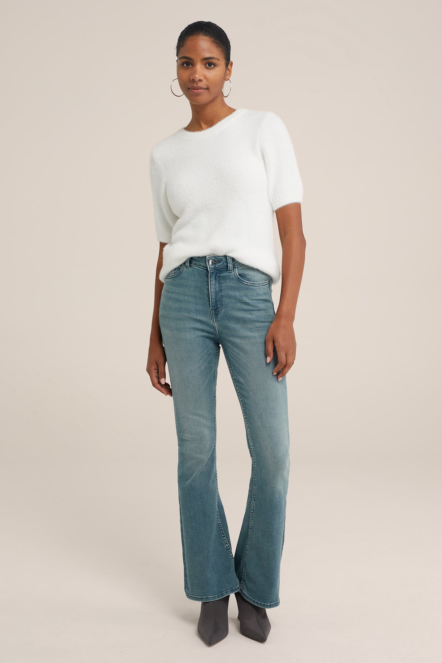 5-POCKET HIGH WAIST GREYISH BLUE 3