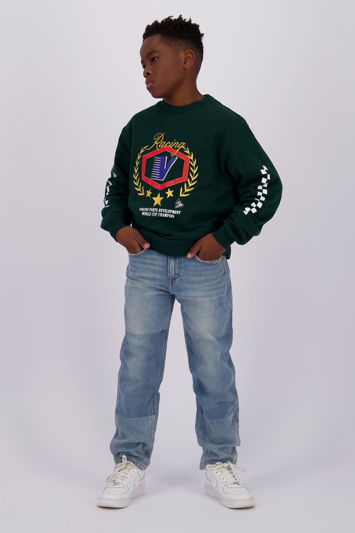 BOYS NARIN SWEATER RACING GREEN 1