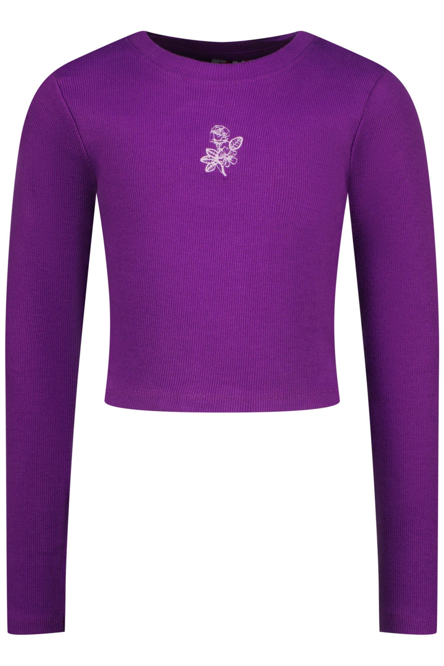 GIRLS G-BASIC-RIB LONGSLEEVE T-SHIRT ULTRA PURPLE 1