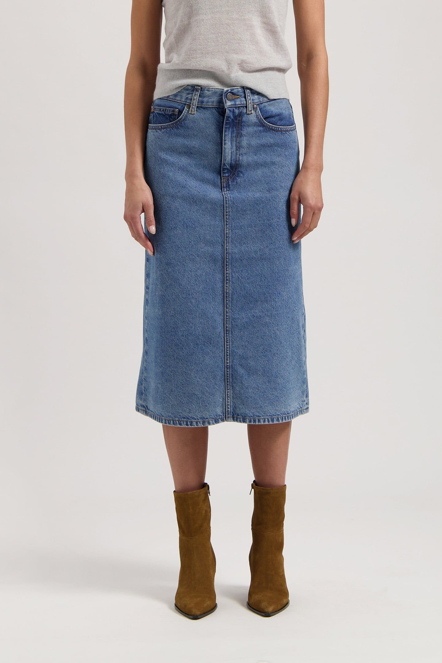 GWEN MID SKIRT STONE VINTAGE 1