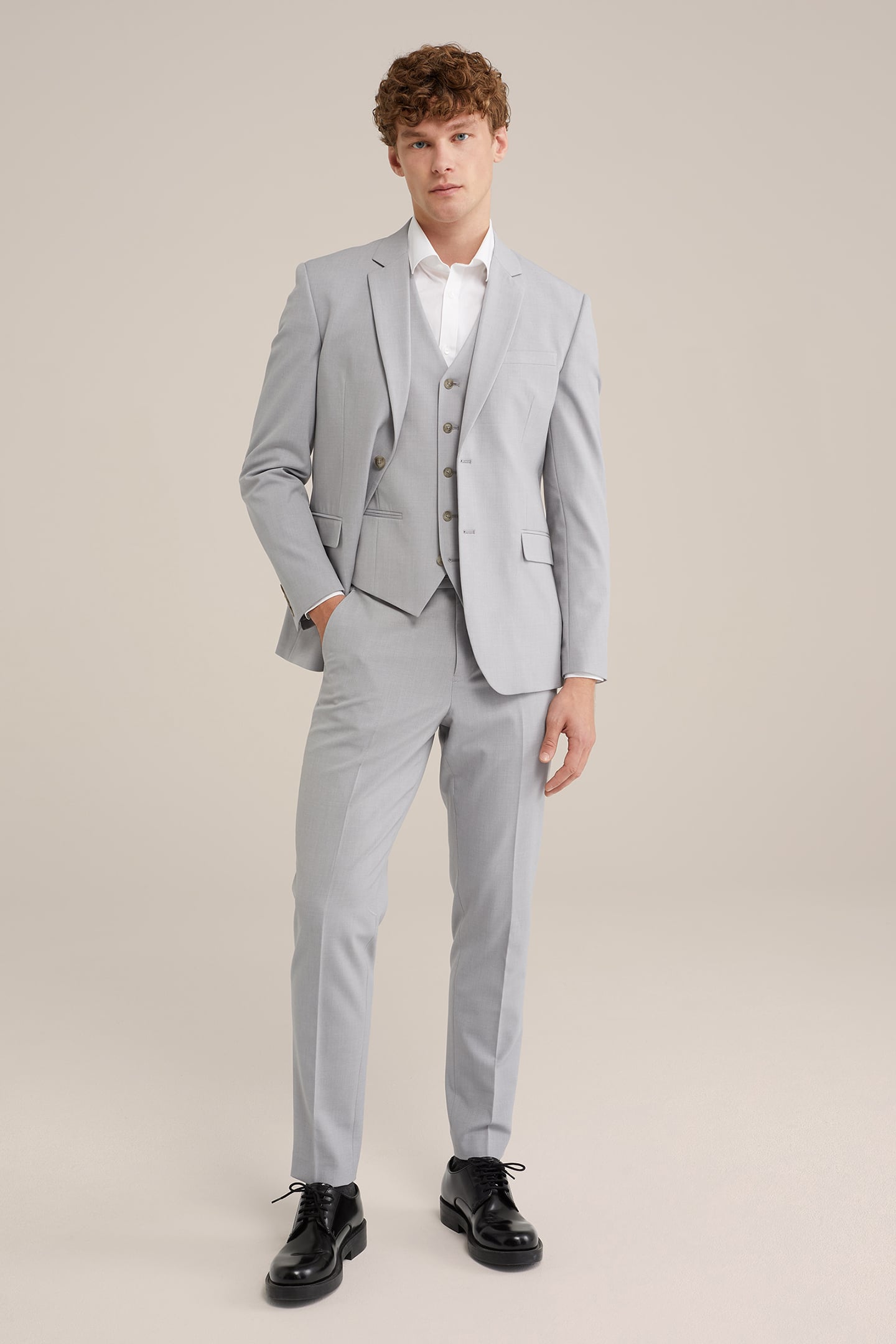WAISTCOAT BLENDED LIGHT GREY 5