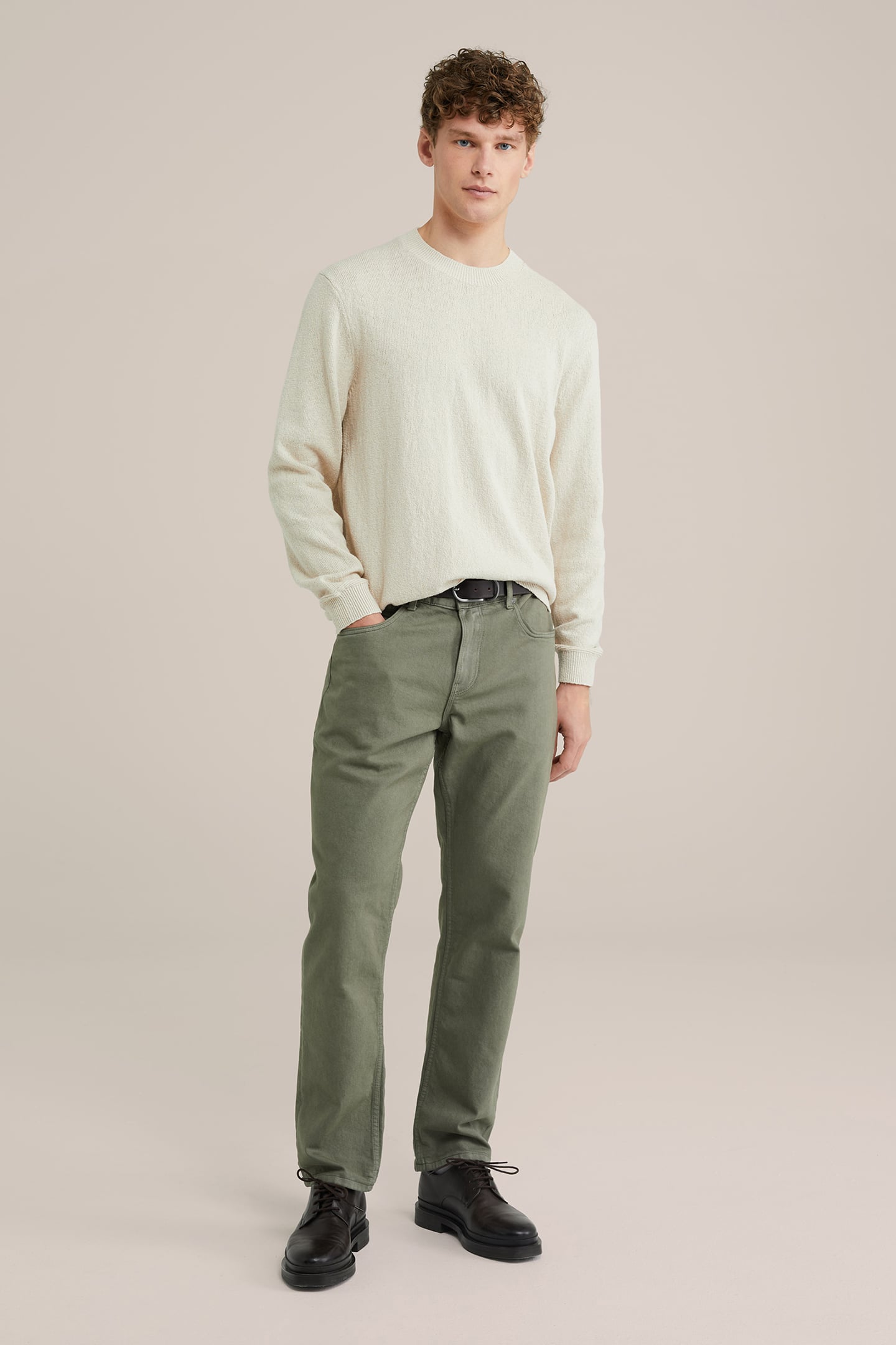 5-POCKET MID WAIST OLIVE GREEN 3