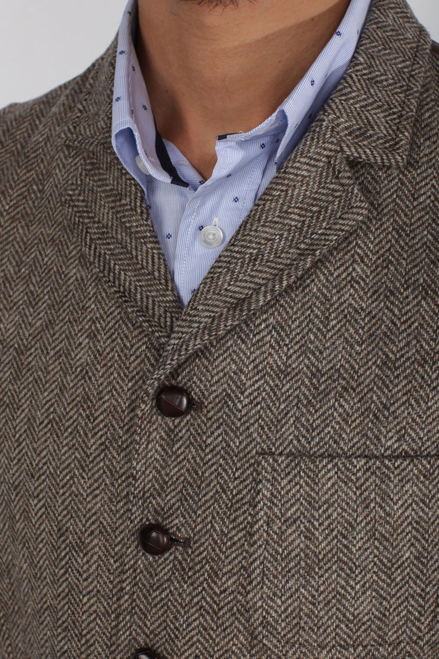 FANCY GILET BROWN 3