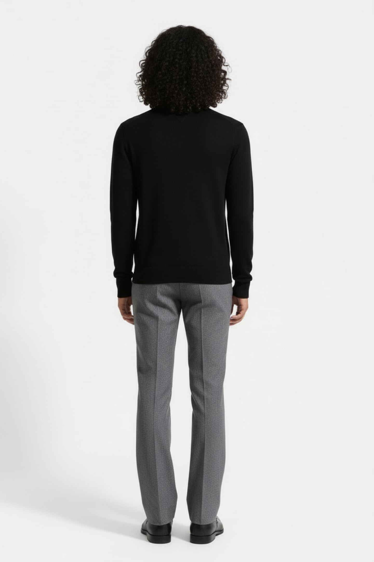 PIMA ORGANIC COTTON CASHMERE JUMPER BLACK 2
