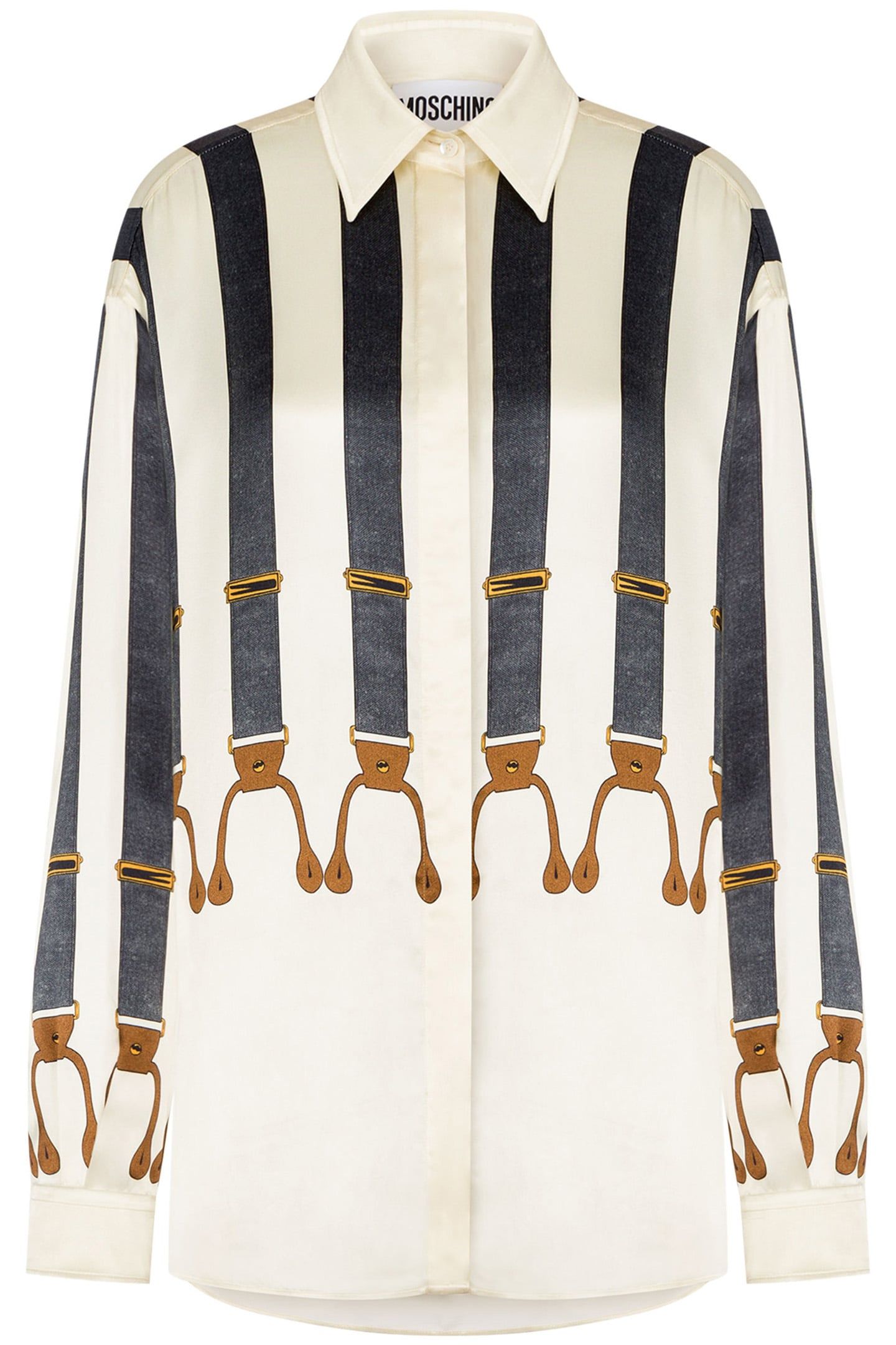SUSPENDERS PRINT SATIN SHIRT WHITE 3