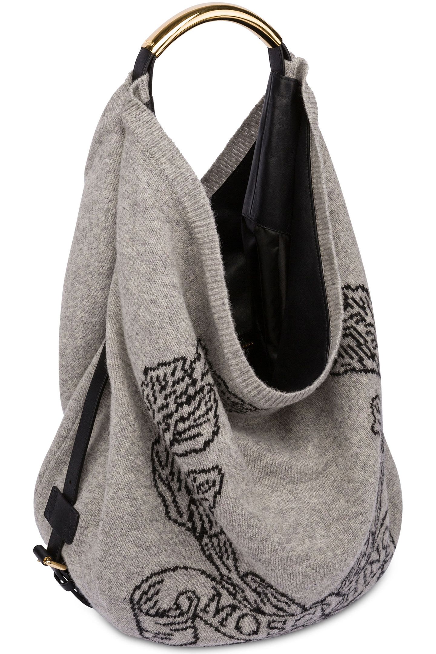 MOSCHINO HANDLE ME BAG IN SHETLAND GREY 3