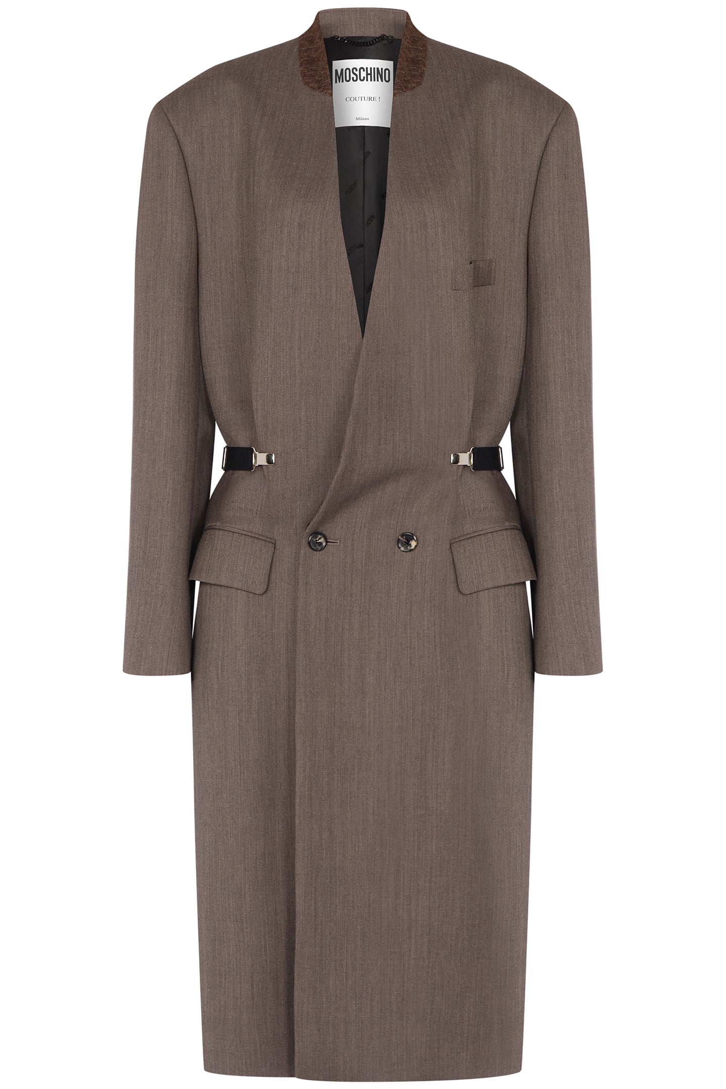 WOOL CANVAS COAT BROWN 3