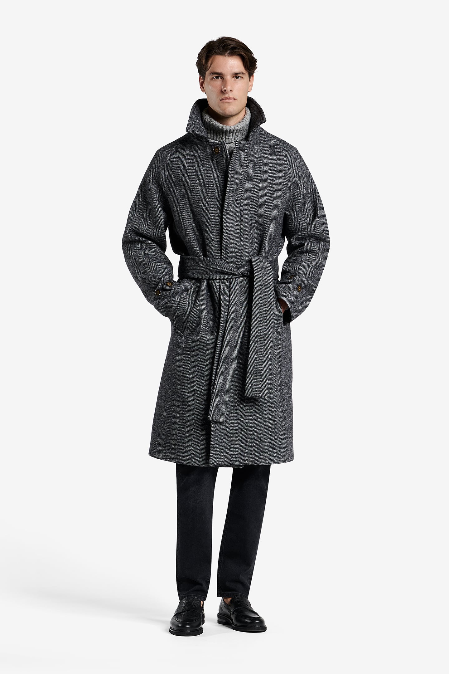 KILBURN HERRINGBONE WOOL-NYLON GREY 1