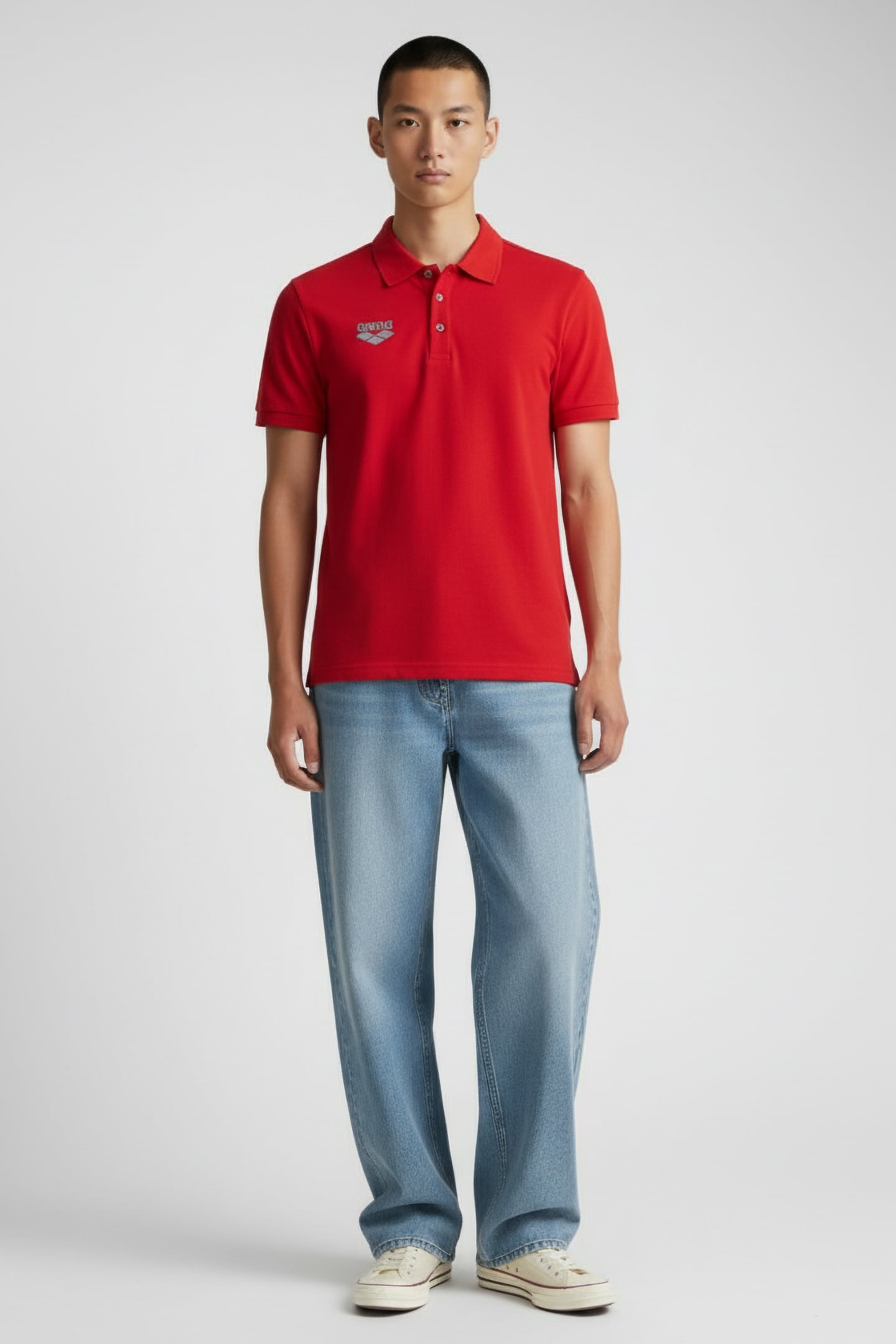 UNISEX TL TECH S/S POLO RED 1