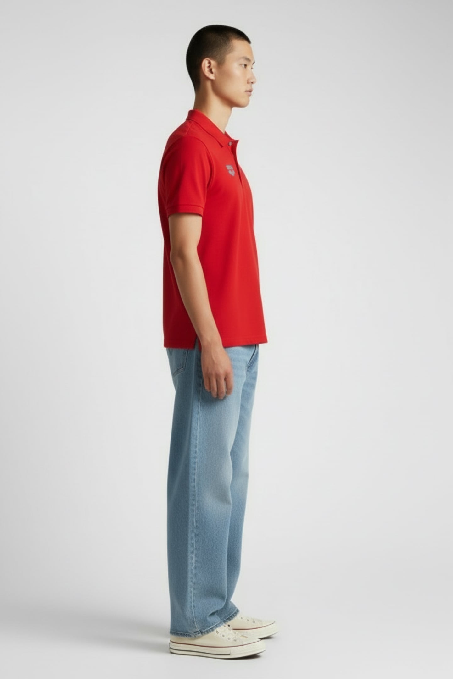 UNISEX TL TECH S/S POLO RED 3