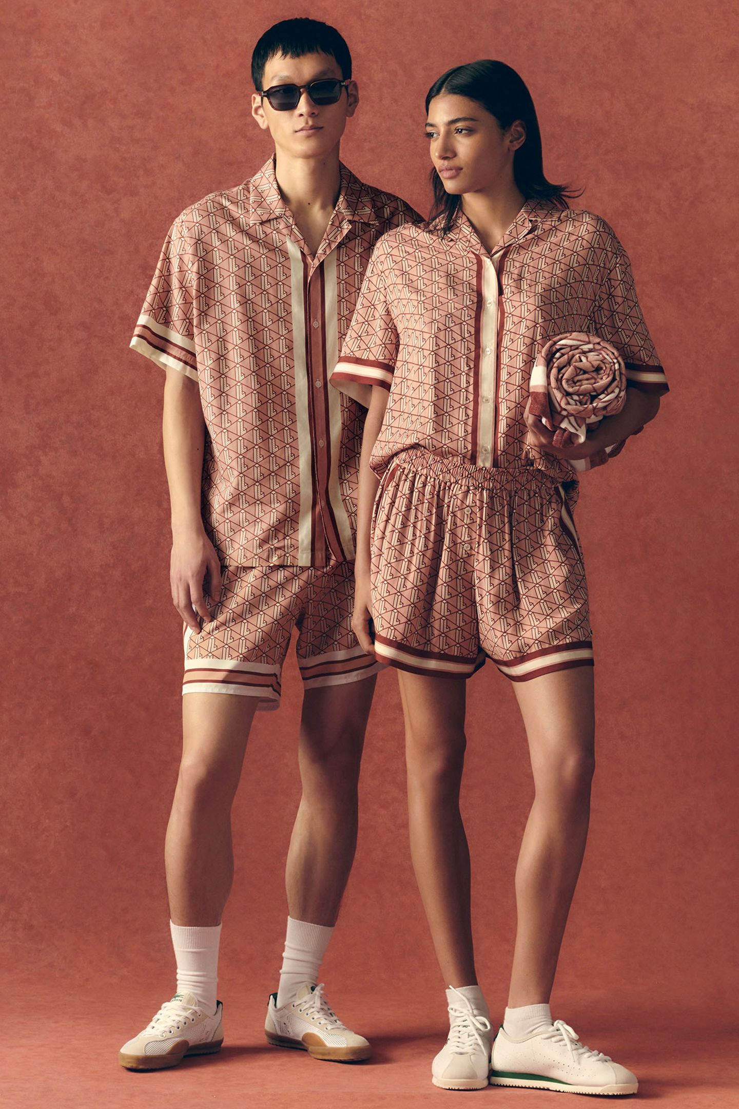 SHORTSLEEVE WOVEN SHIRT LATTE/IBERIS-CRYSTAL 5