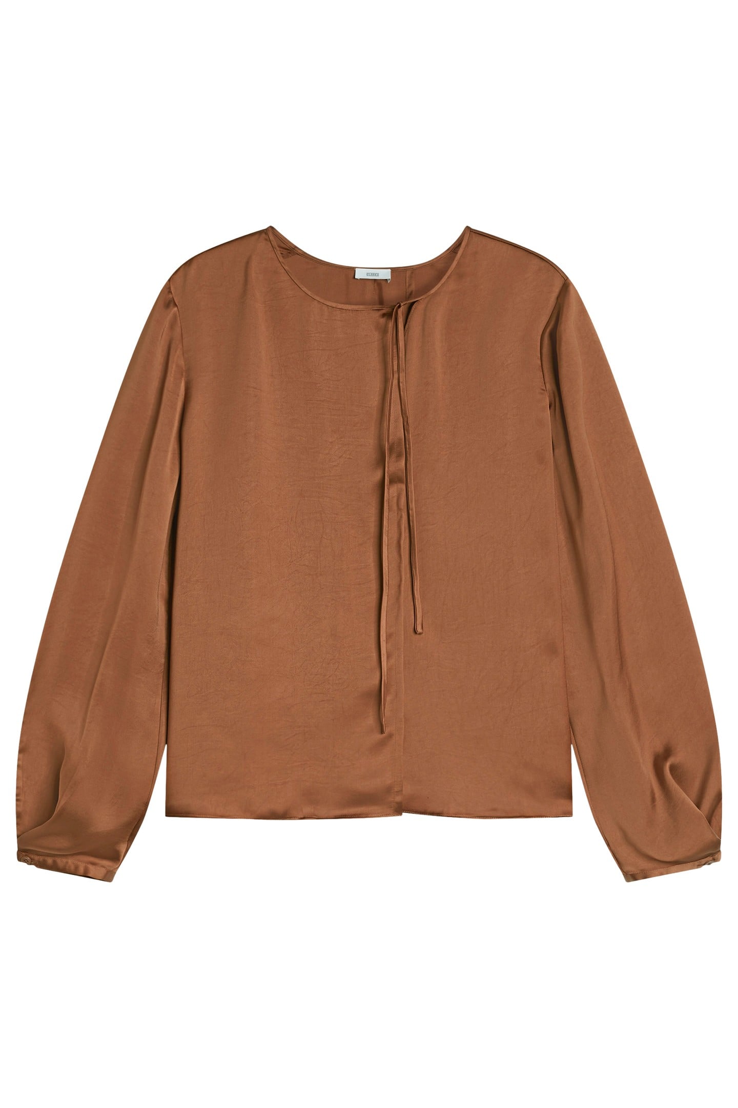 SILK LONG BLOUSE SHIRT AUBURN 4