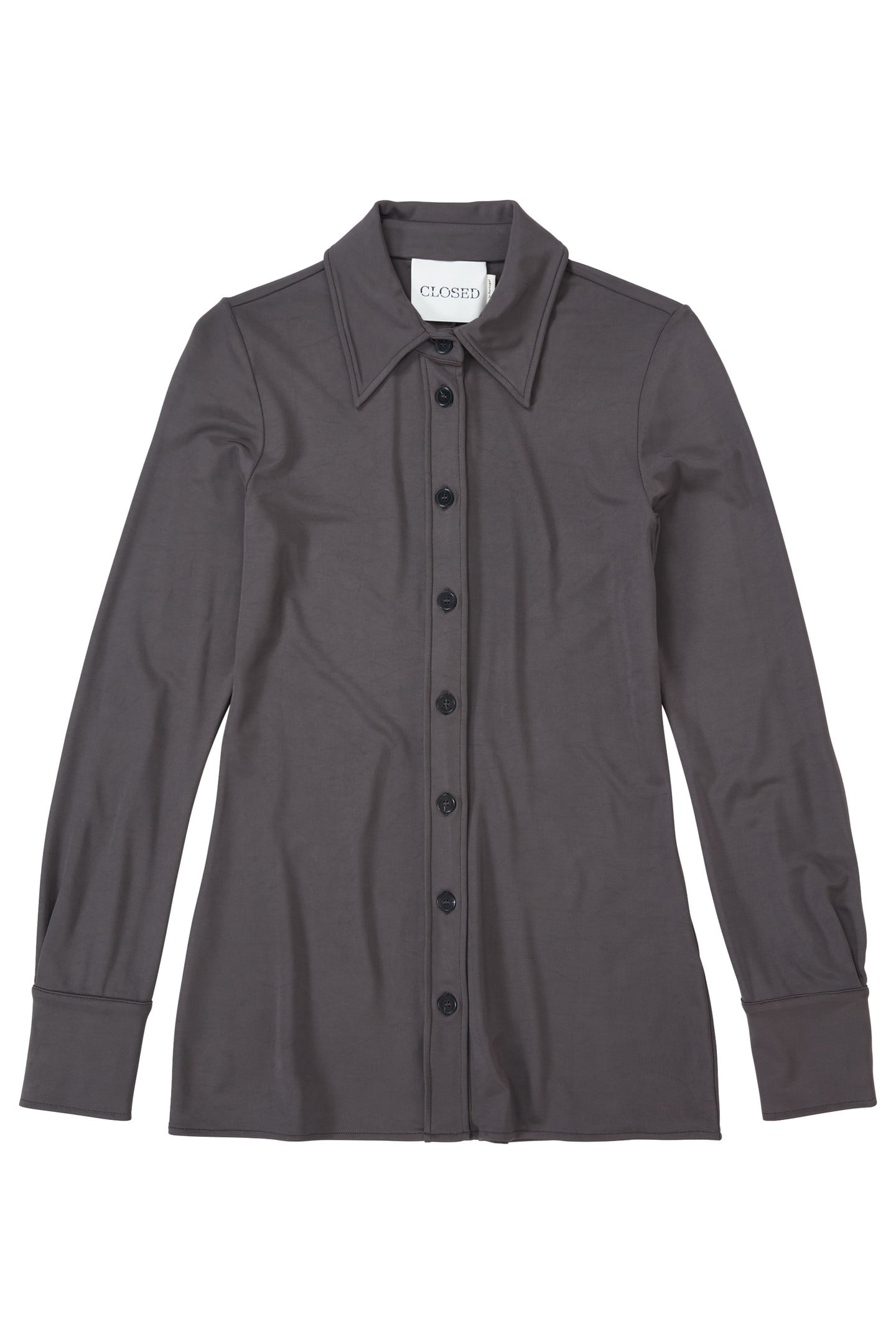 WAISTED BLOUSE SHIRT CHARCOAL 4