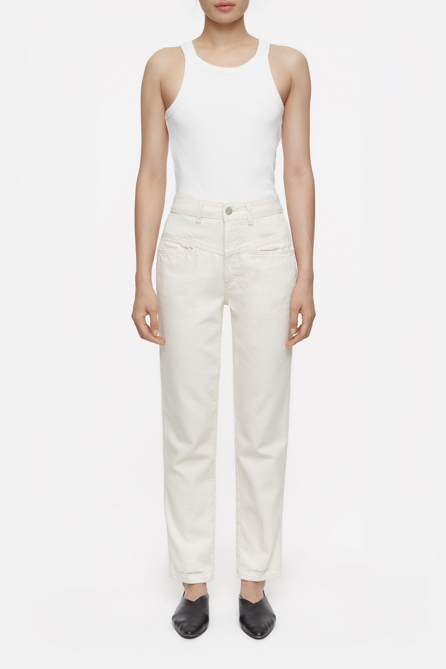 PEDAL PUSHER JEANS IVORY 2