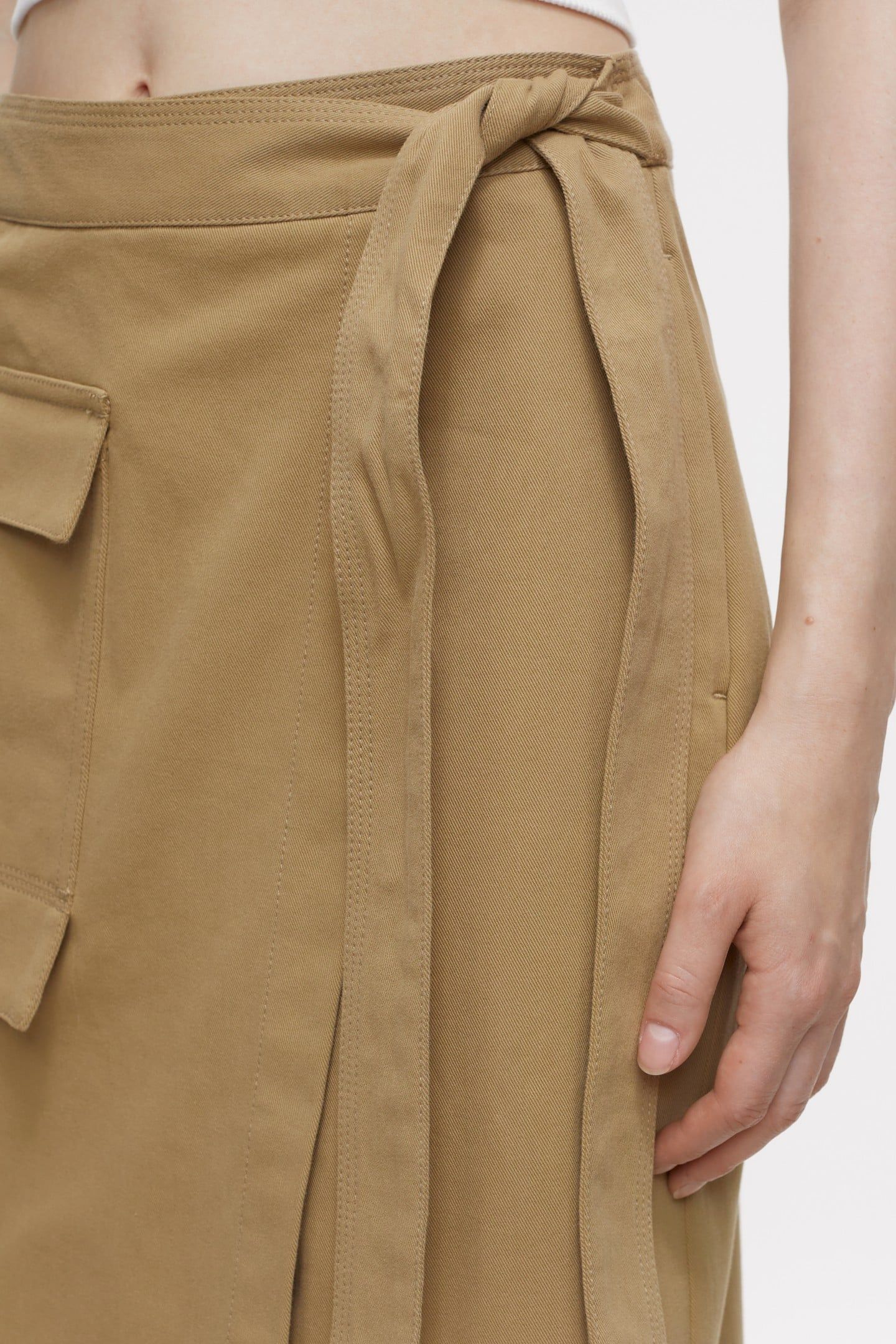 WRAP SKIRT TAUPE BEIGE 7