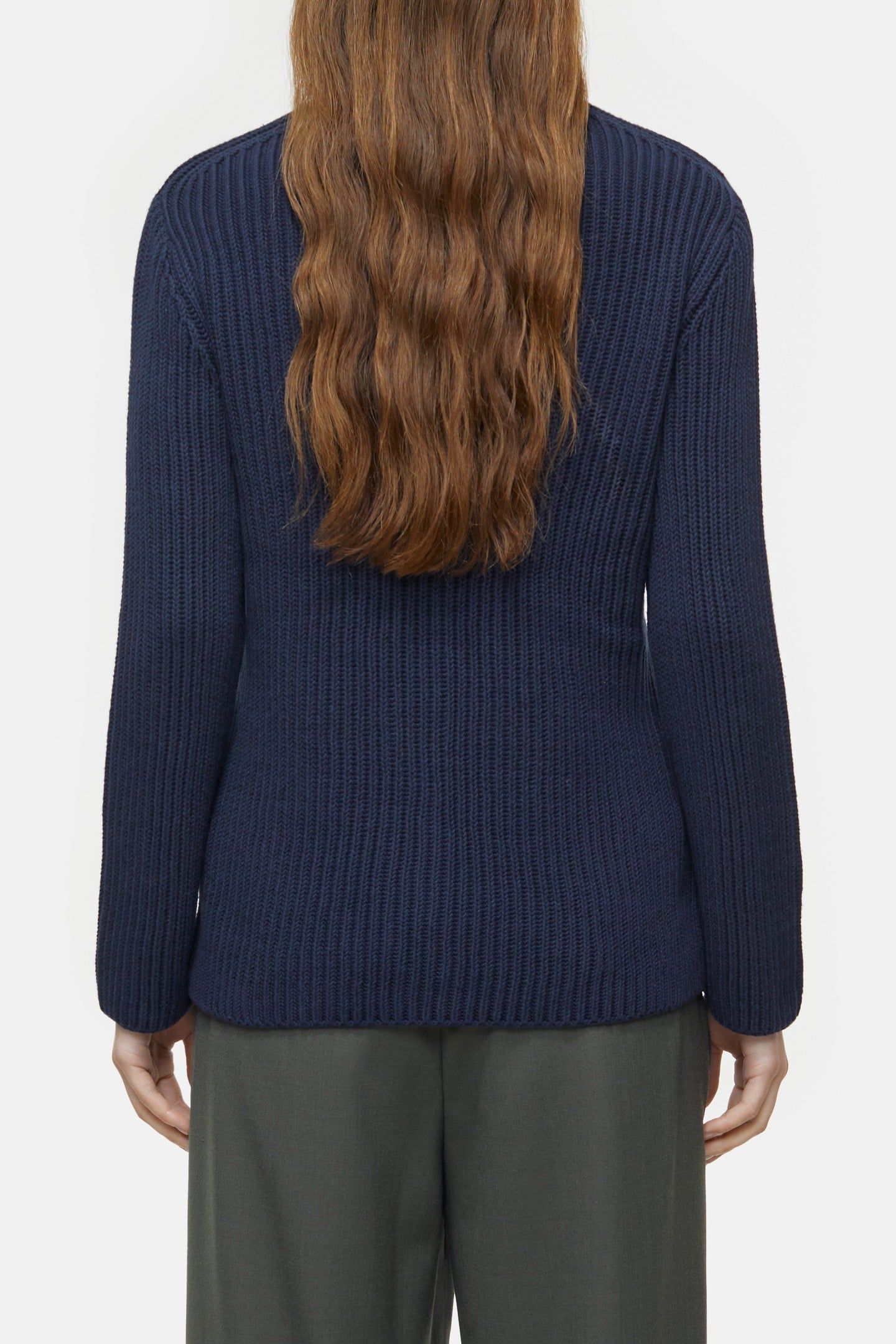 V CARDIGAN LONG SLEEVE KNITS DARK NIGHT 3