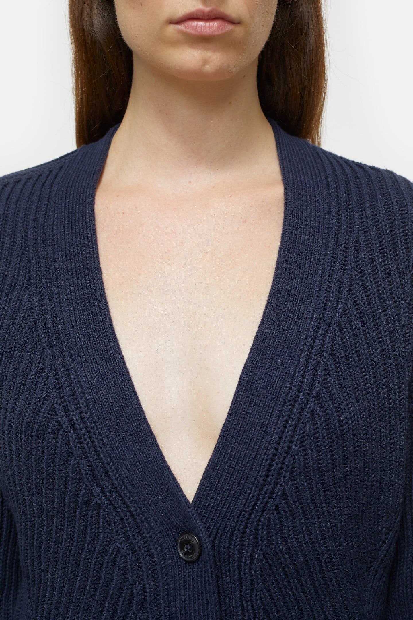 V CARDIGAN LONG SLEEVE KNITS DARK NIGHT 6
