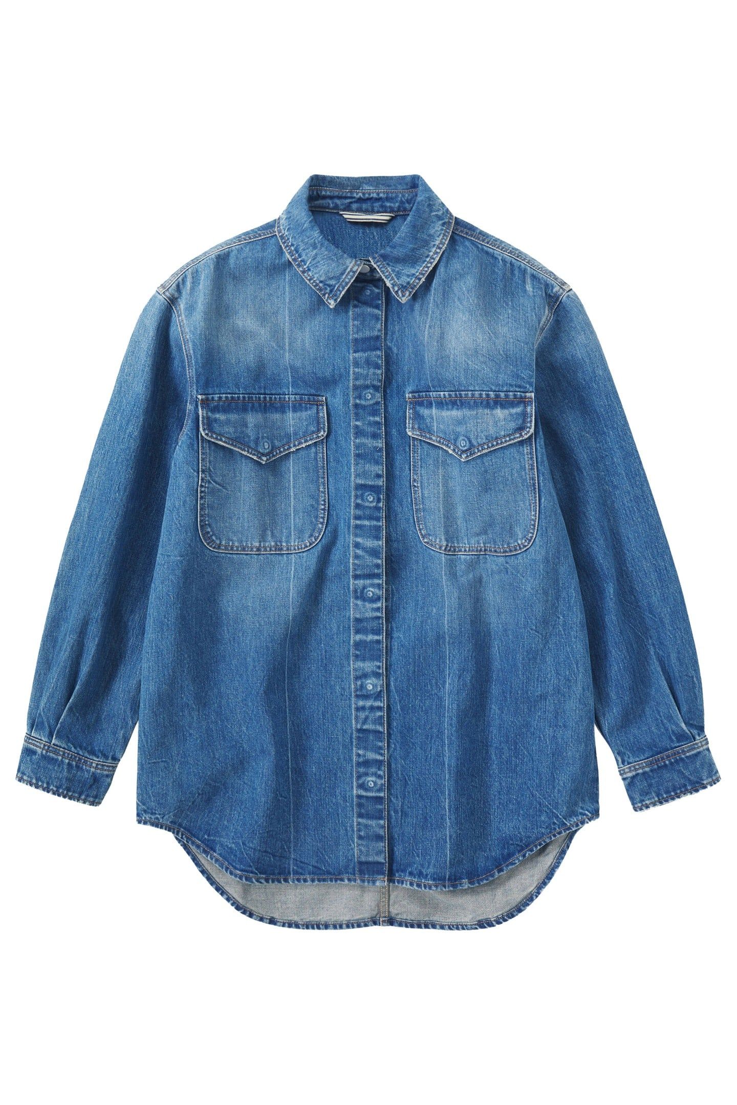 DENIM OVERSHIRT MID BLUE 4