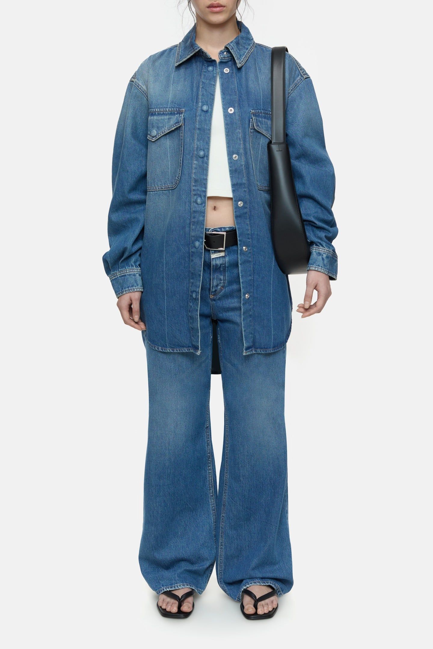 DENIM OVERSHIRT MID BLUE 2