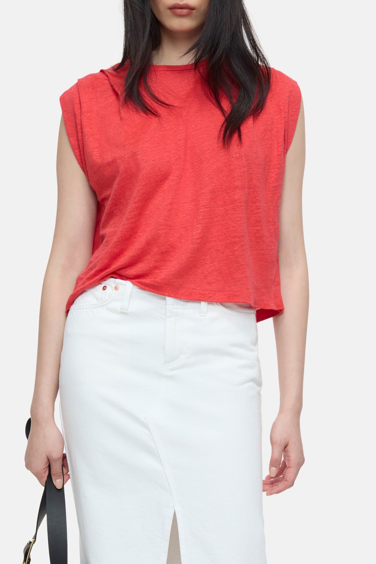 PLEATED SLEEVELESS T-SHIRTS ARRABBIATA 1
