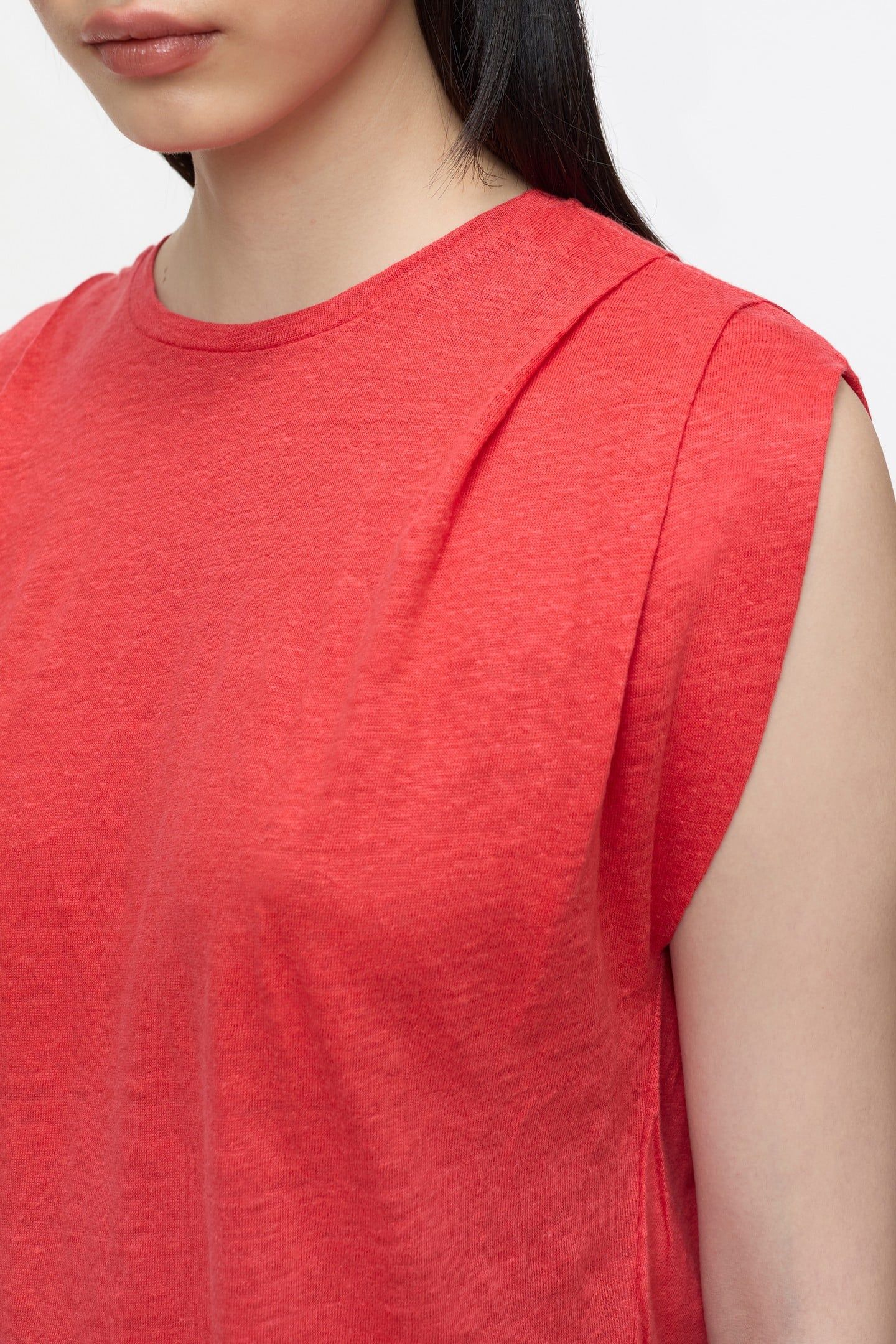 PLEATED SLEEVELESS T-SHIRTS ARRABBIATA 4