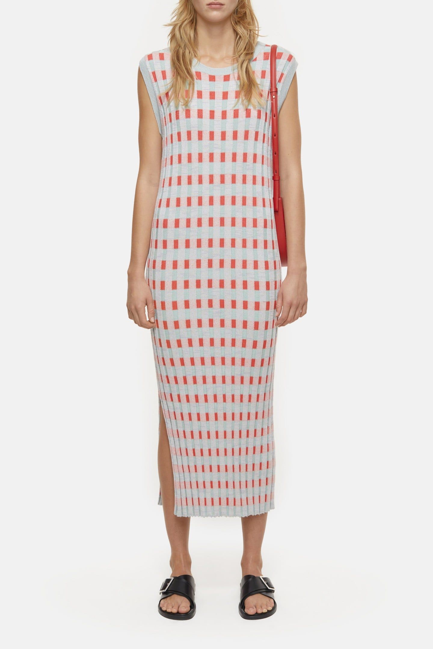 SLEEVELESS RIB DRESS MULTI COLOUR 1