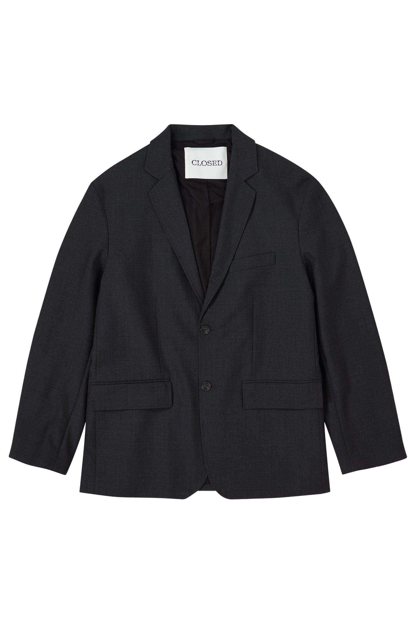 SINGLE BREASTED BLAZER ANTHRACITE MELANGE 4