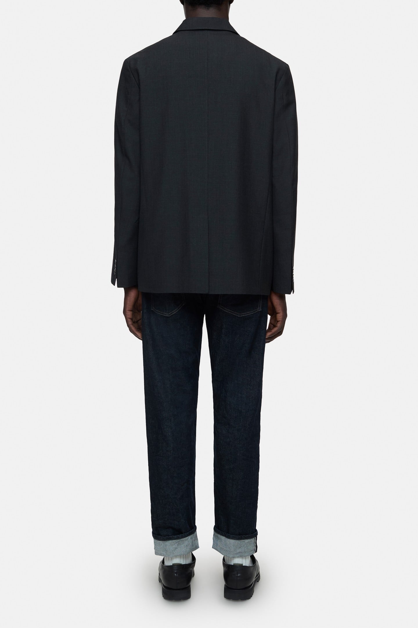 SINGLE BREASTED BLAZER ANTHRACITE MELANGE 3