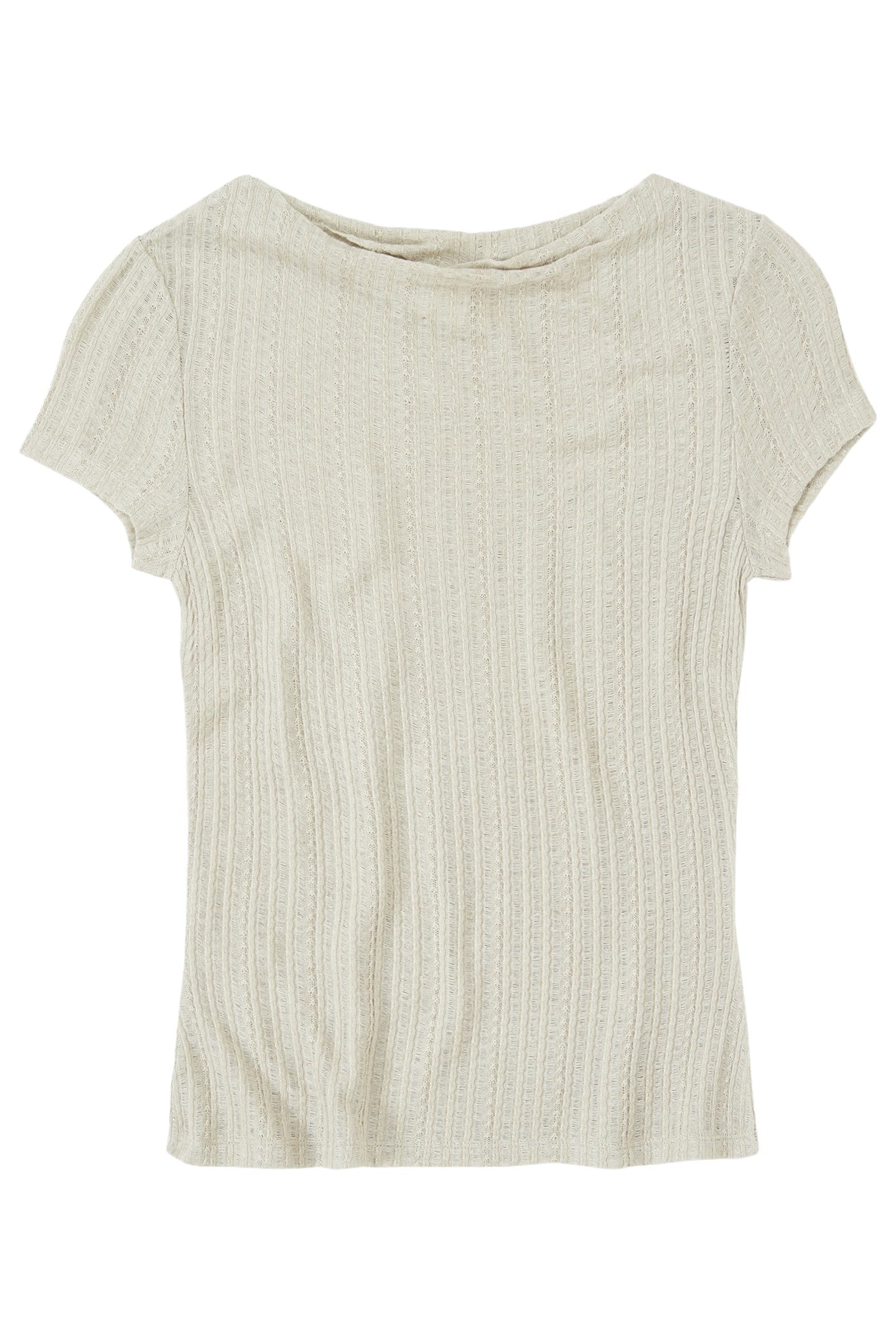 STRAIGHT NECK T-SHIRT T-SHIRTS PASTEL OLIVE 4