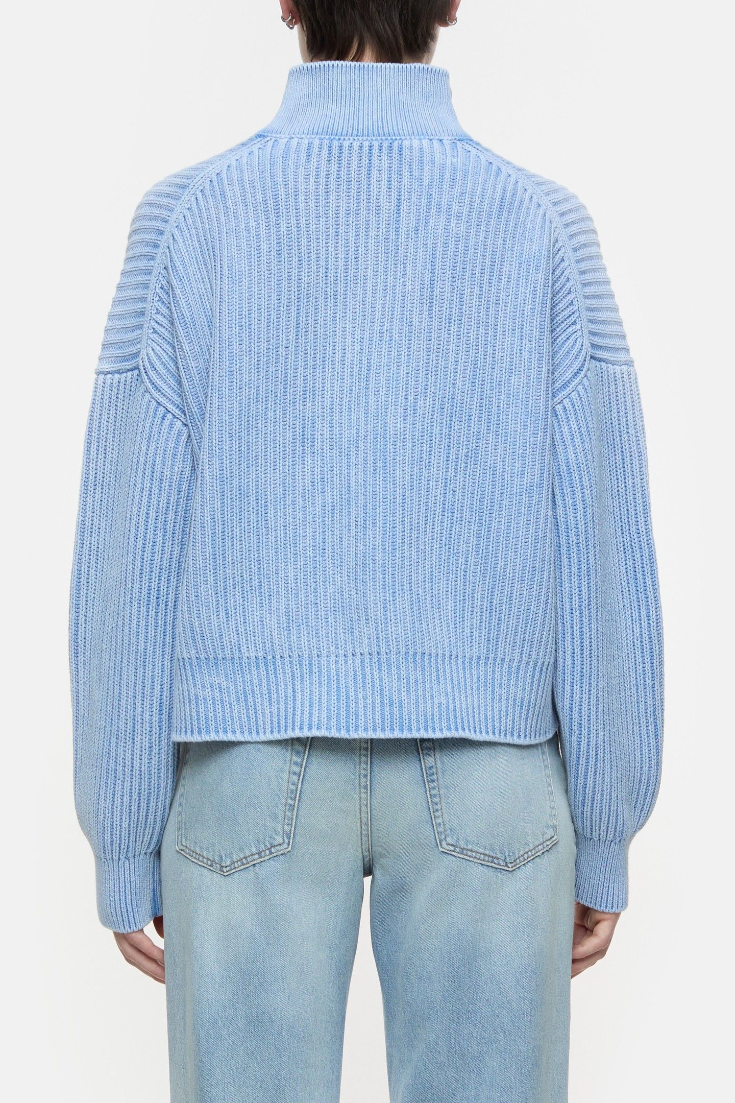 CROPPED TROYER KNITS LAZIO BLUE 2