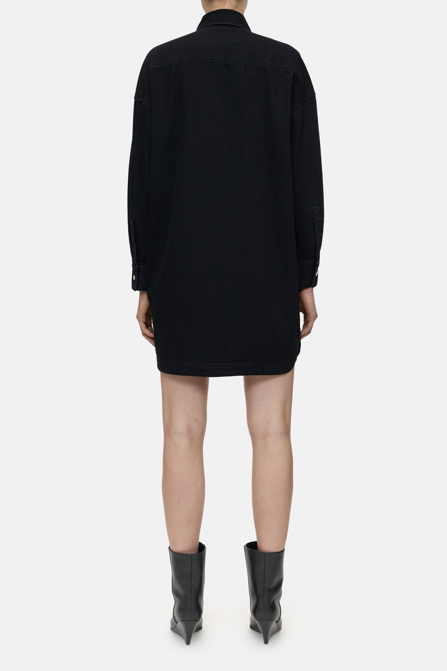 DENIM SHIRT DRESS BLACK 3