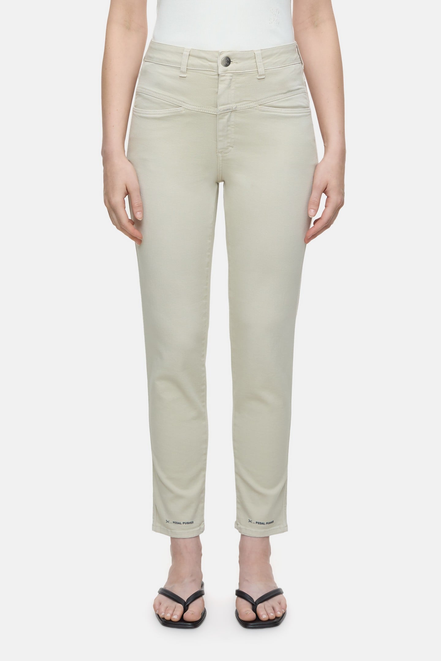PEDAL PUSHER JEANS SABBIA BEIGE 1