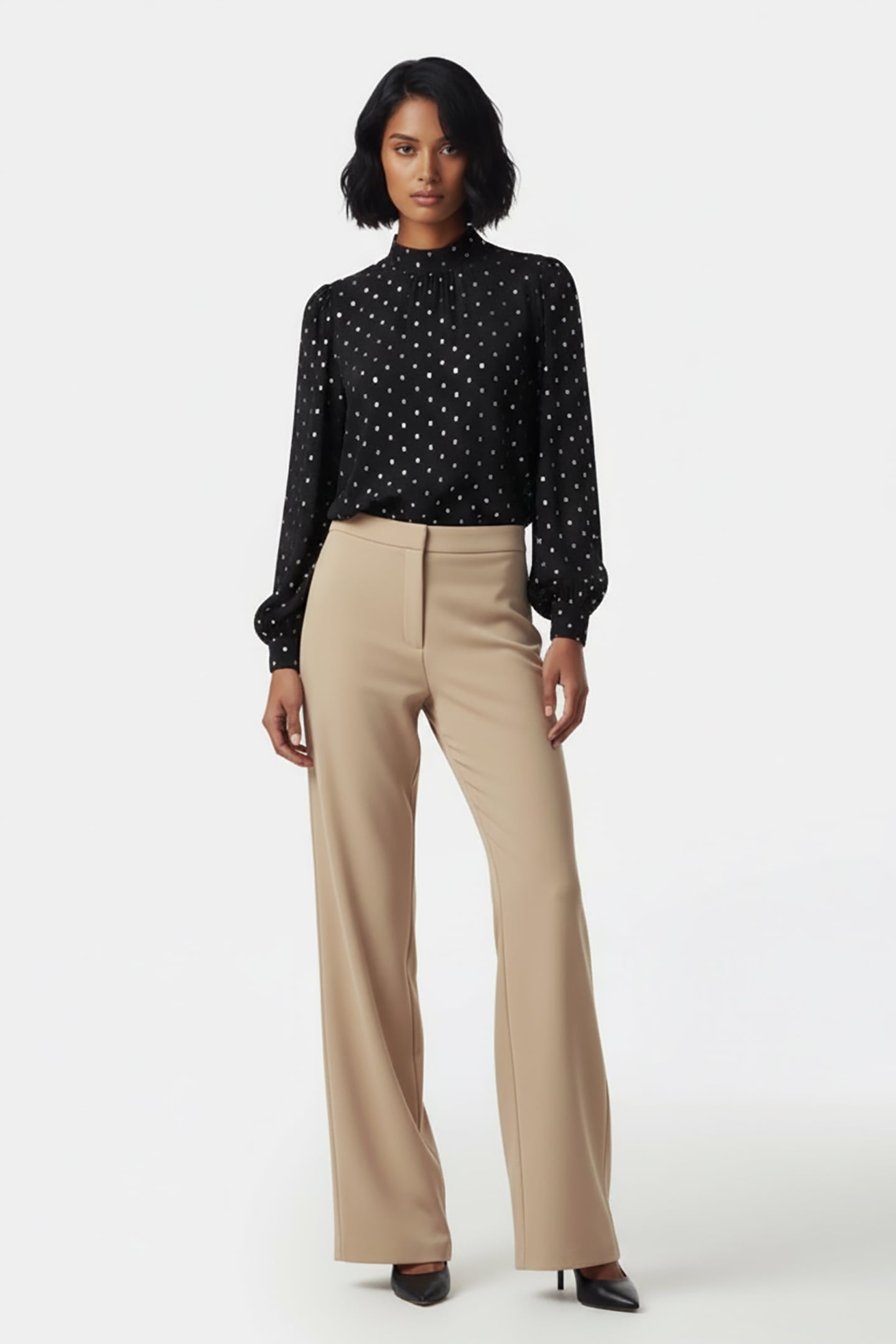 BLOUSE GREY/BLACK 1