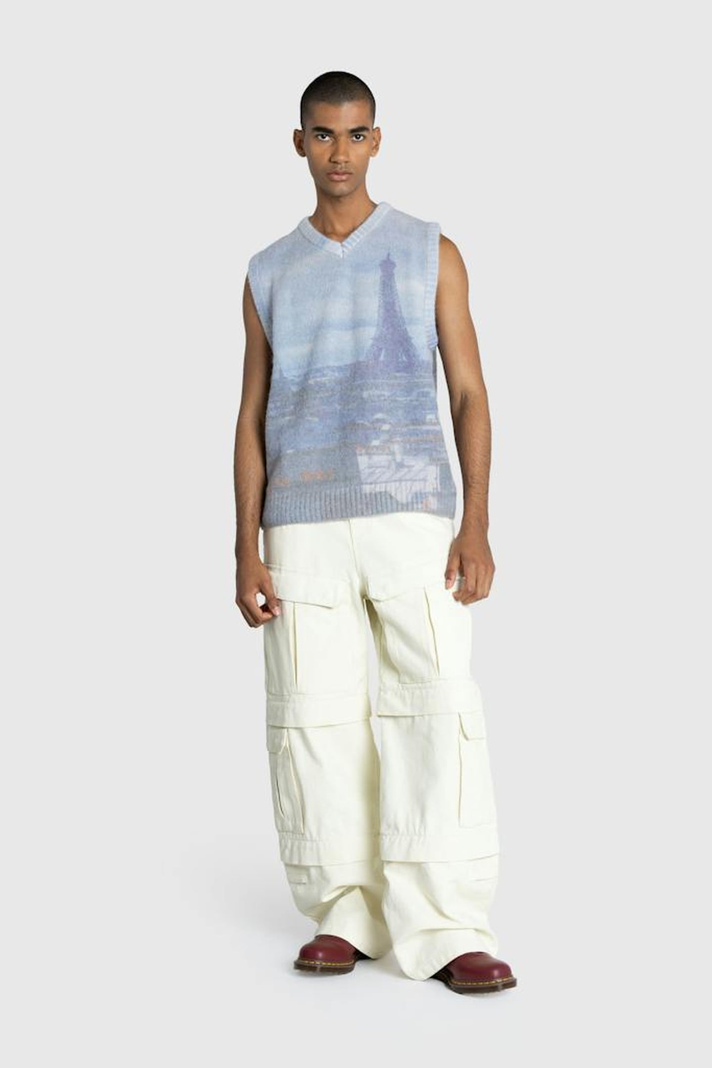 HIGHSNOBIETY – PARIS CITYSCAPE SWEATER VEST MULTI 2