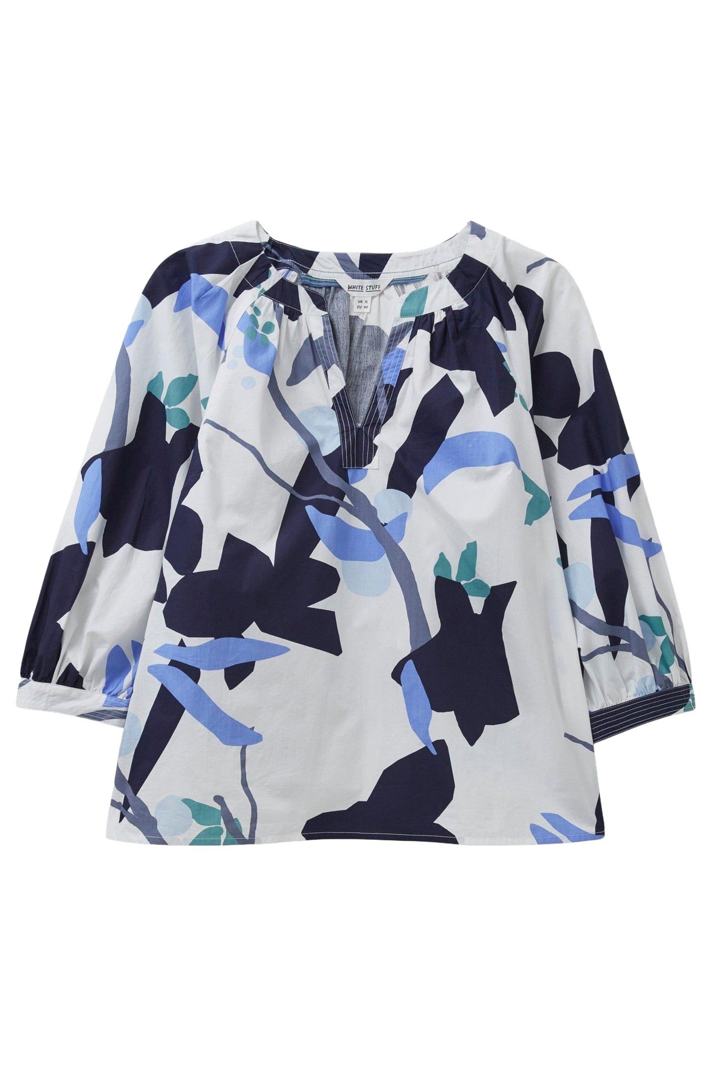 JEMIMA COTTON TOP IVORY MULTI 1