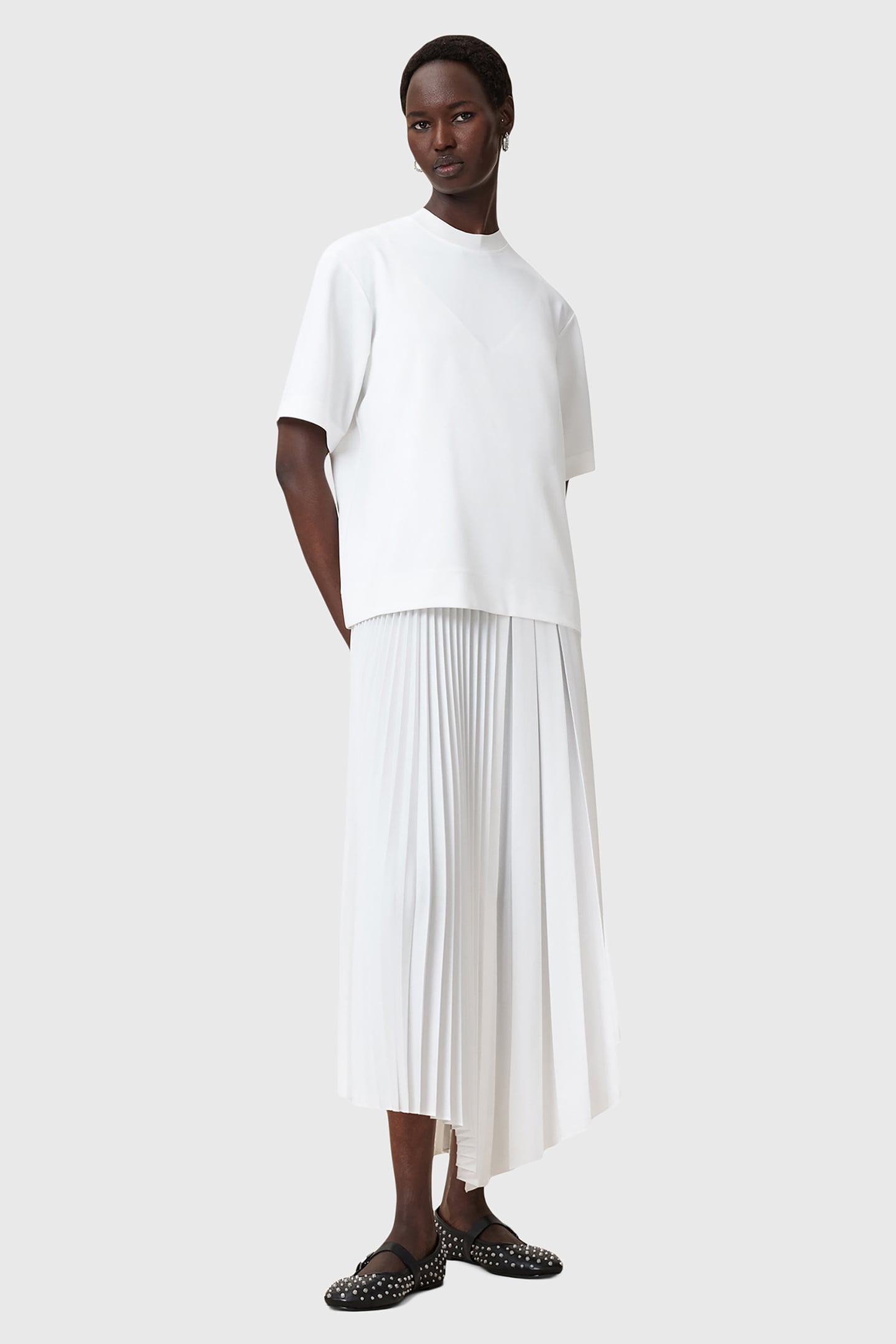 JAX TEE DRESS CHALK WHITE 1