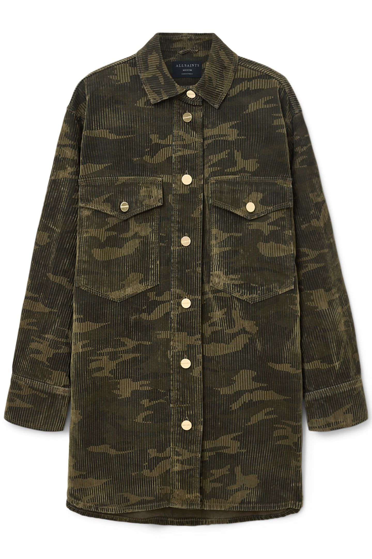FAYE FLOCKED DRESS CAMO GREEN 5