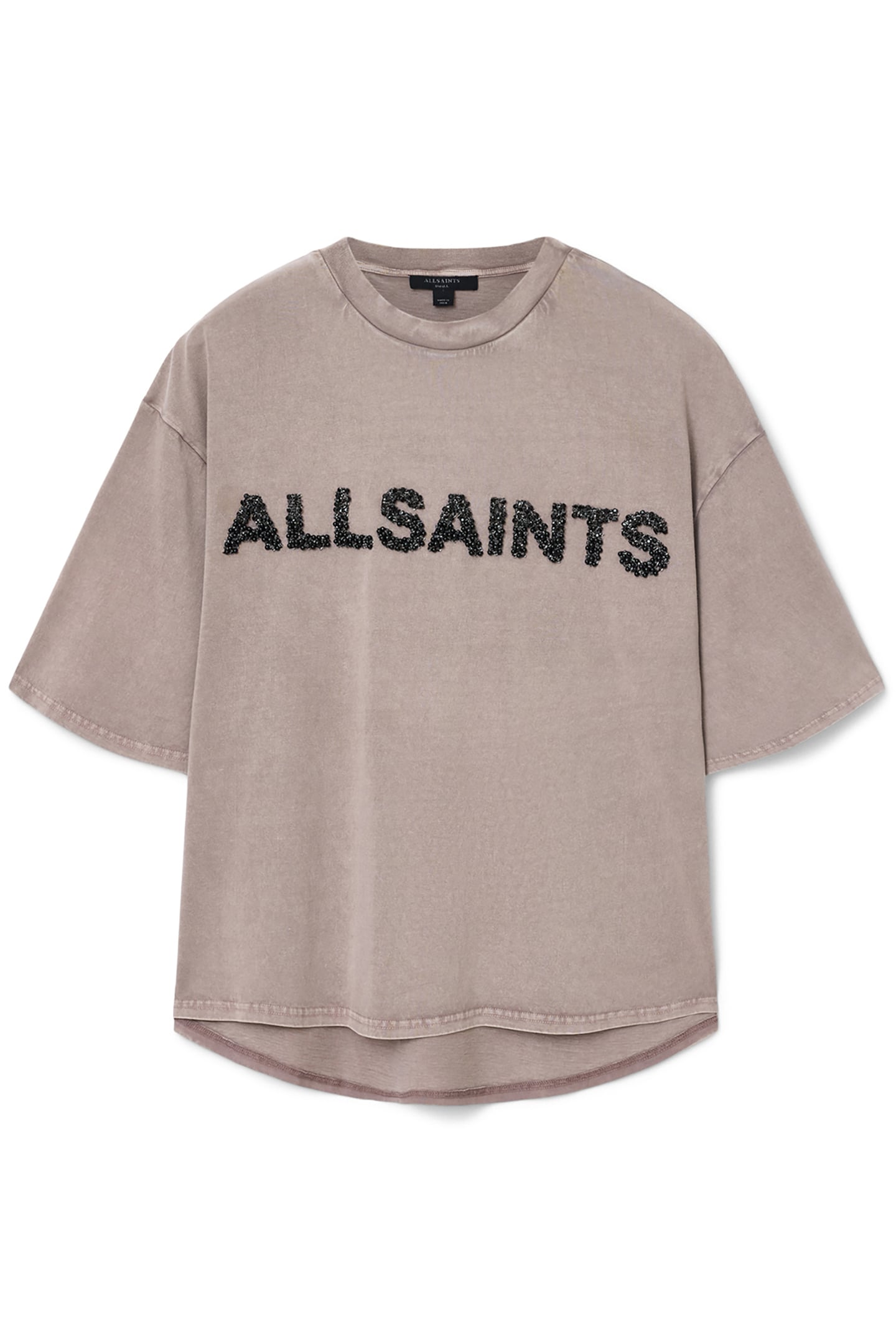 AMELIE AS EMB TEE STONE GREY 5